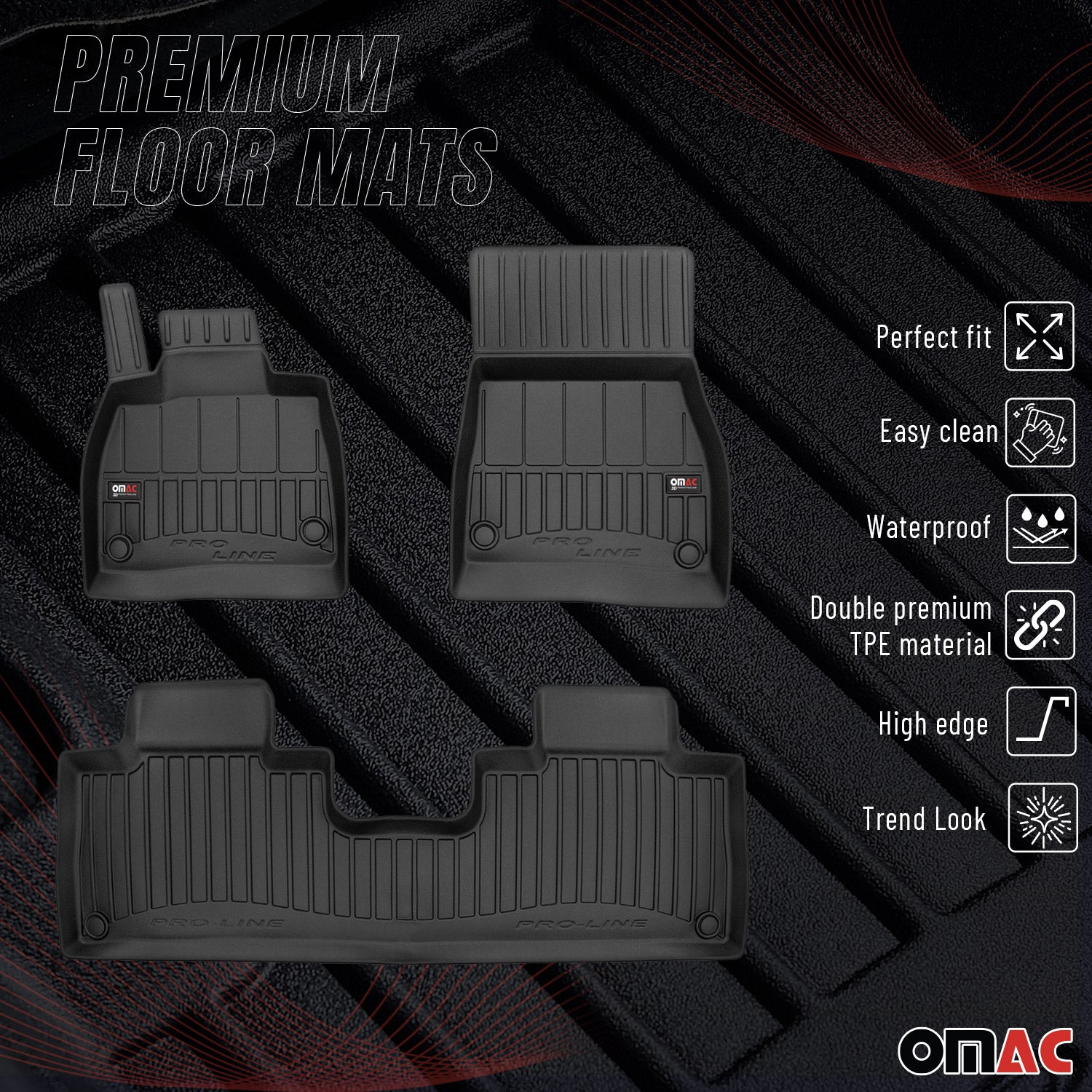 2023-2026 Mercedes EQS SUV X296 Premium Floor Mats Liners Full Set All Weather Heavy Duty