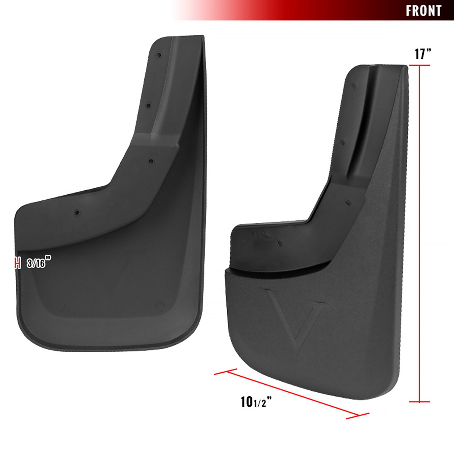 2014-2018 Chevy Silverado 1500/2500HD/3500HD Front&Rear Mud Flap Splash Guards