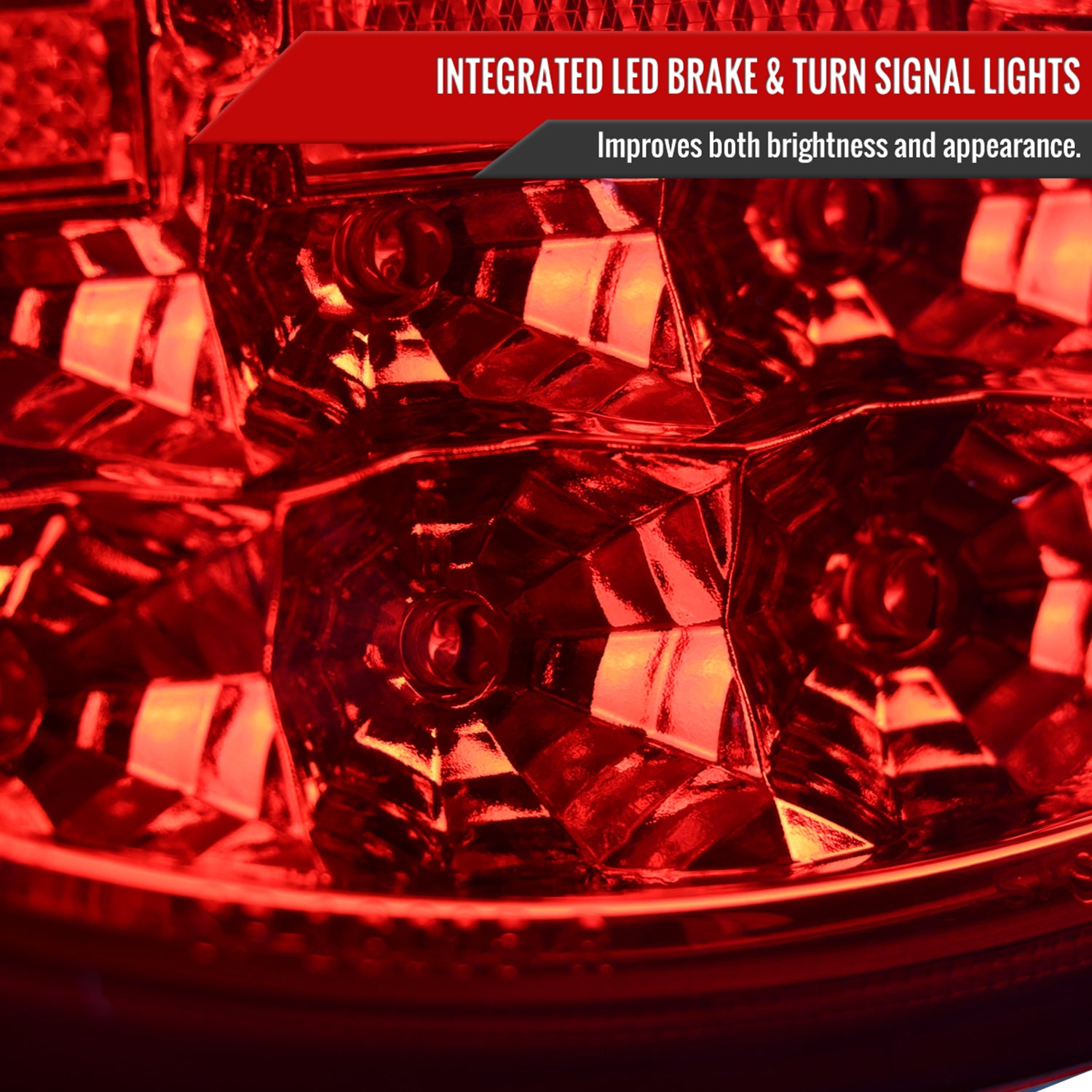 1997-2004 Chevrolet Corvette C5 LED Tail Lights Chrome Housing/Red Lens