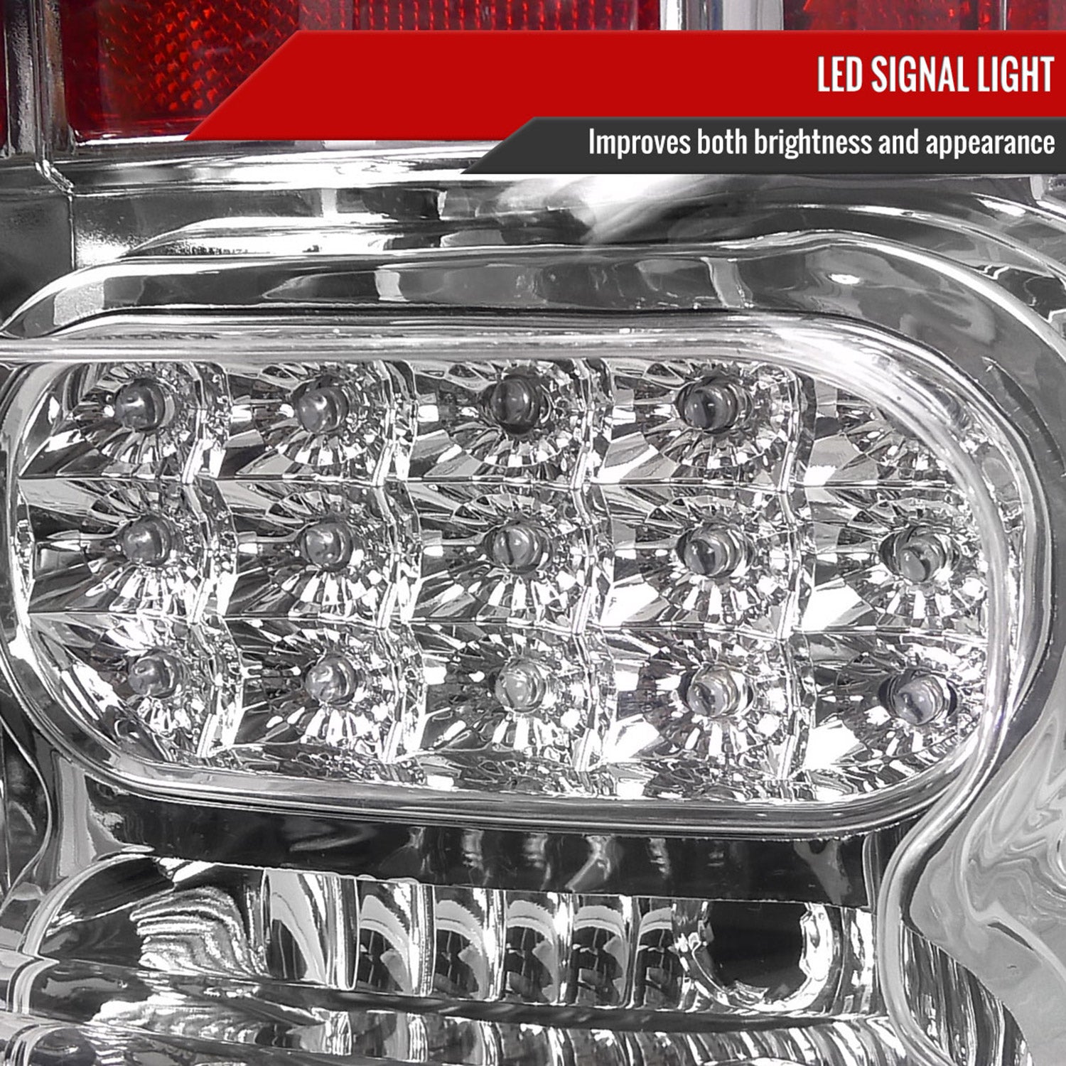 2007-2013 Toyota Tundra LED Tail Lights Chrome Housing/Clear Lens