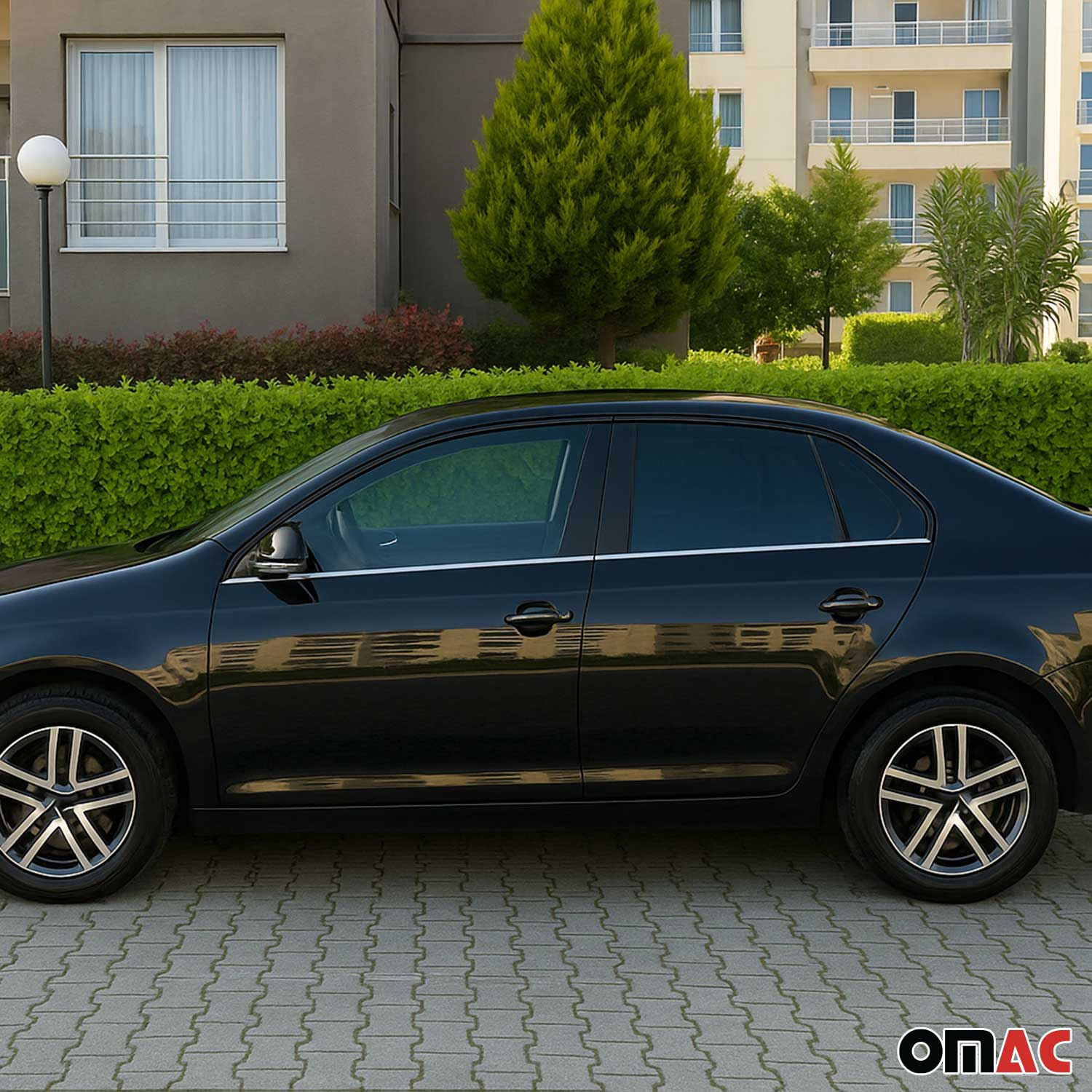 2011-2018 VW Jetta A6 Window Molding Trim Streamer Stainless Steel Silver 6 Pcs