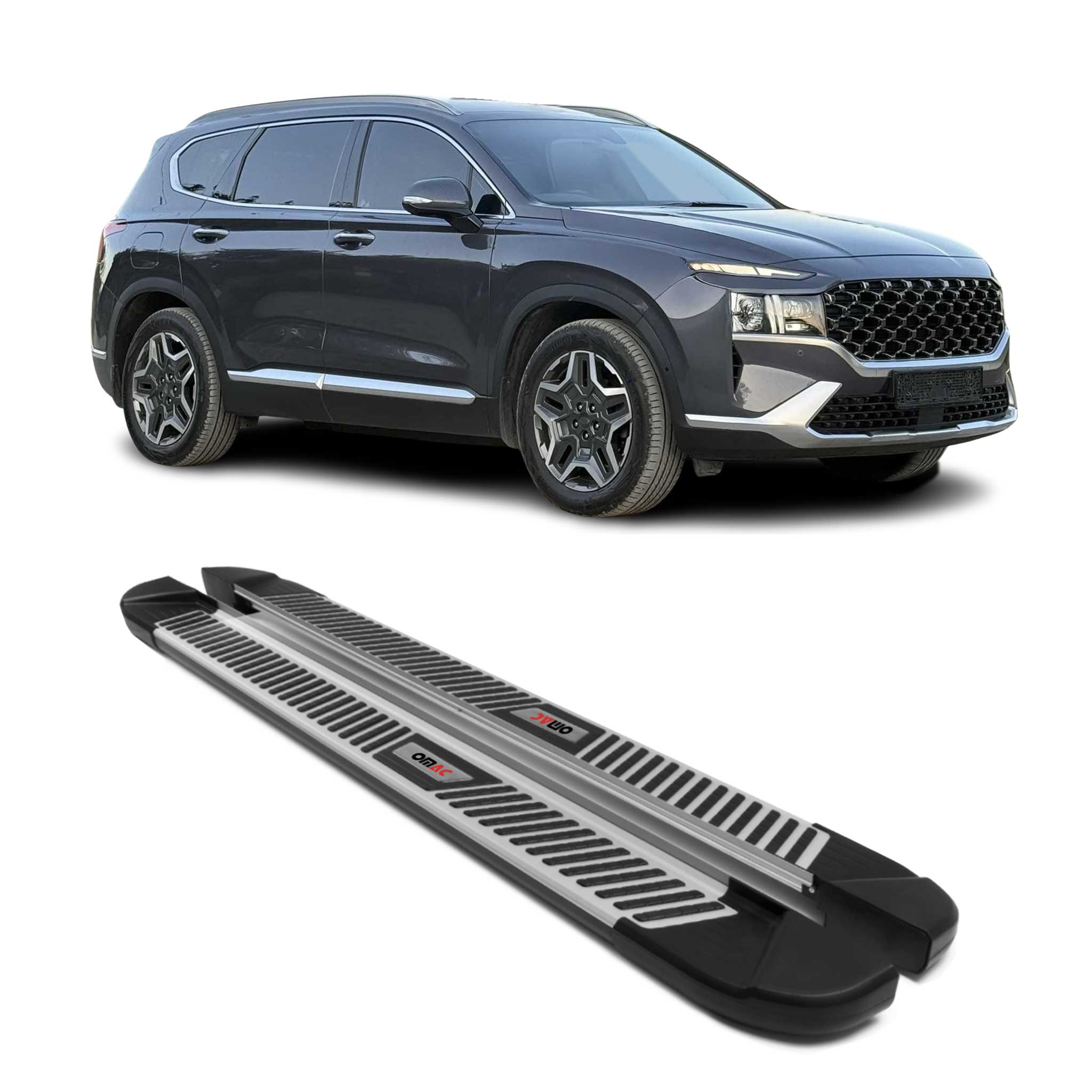 2019-2023 Hyundai Santa Fe Nerf Bar Side Step Running Boards Alu 2x