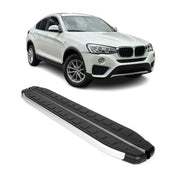 2015-2018 BMW X4 F26 Running Boards Side Steps Silver & Black