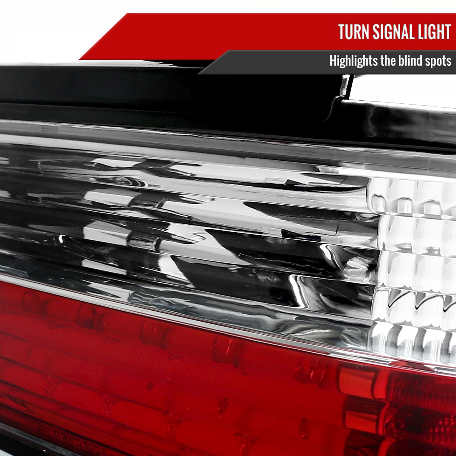 1989-1994 Nissan 240SX S13 Coupe LED Tail Lights Chrome Housing/Clear Lens