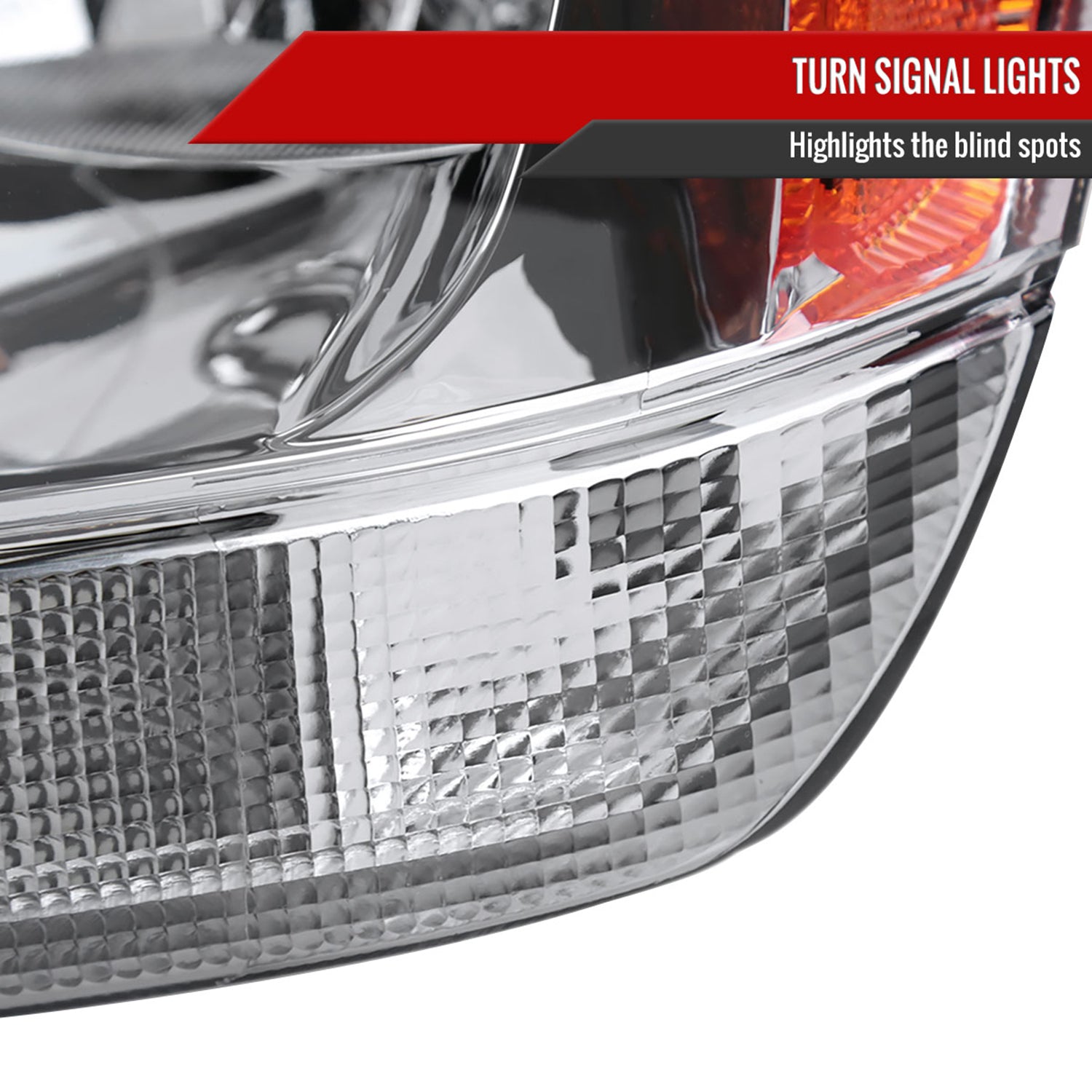 1999-2004 Jeep Grand Cherokee Factory Crystal Headlights Amber Reflectors