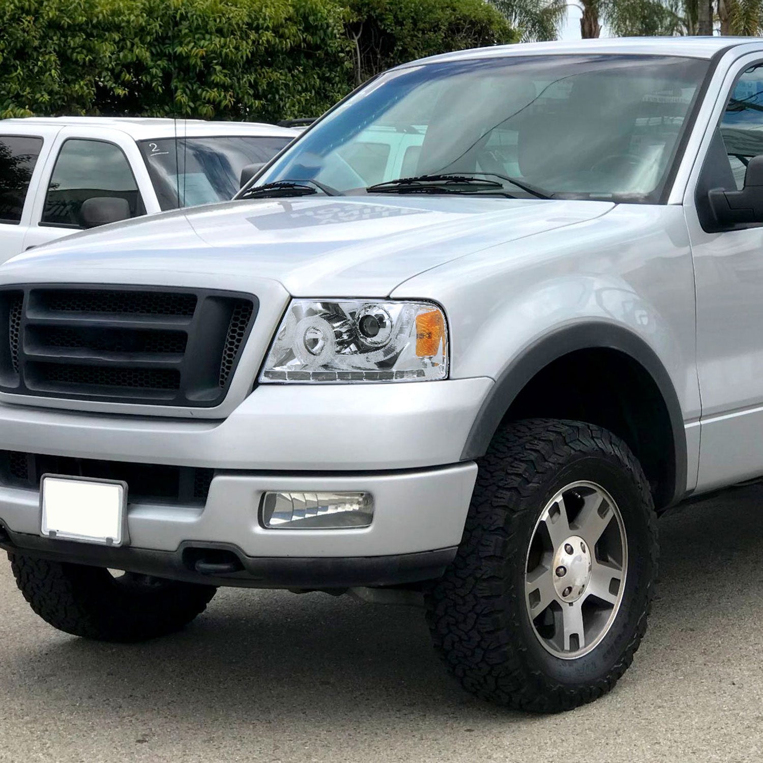 2004-2008 Ford F-150/ Lincoln Mark LT Halo Headlights LED Light& Signal Chrome