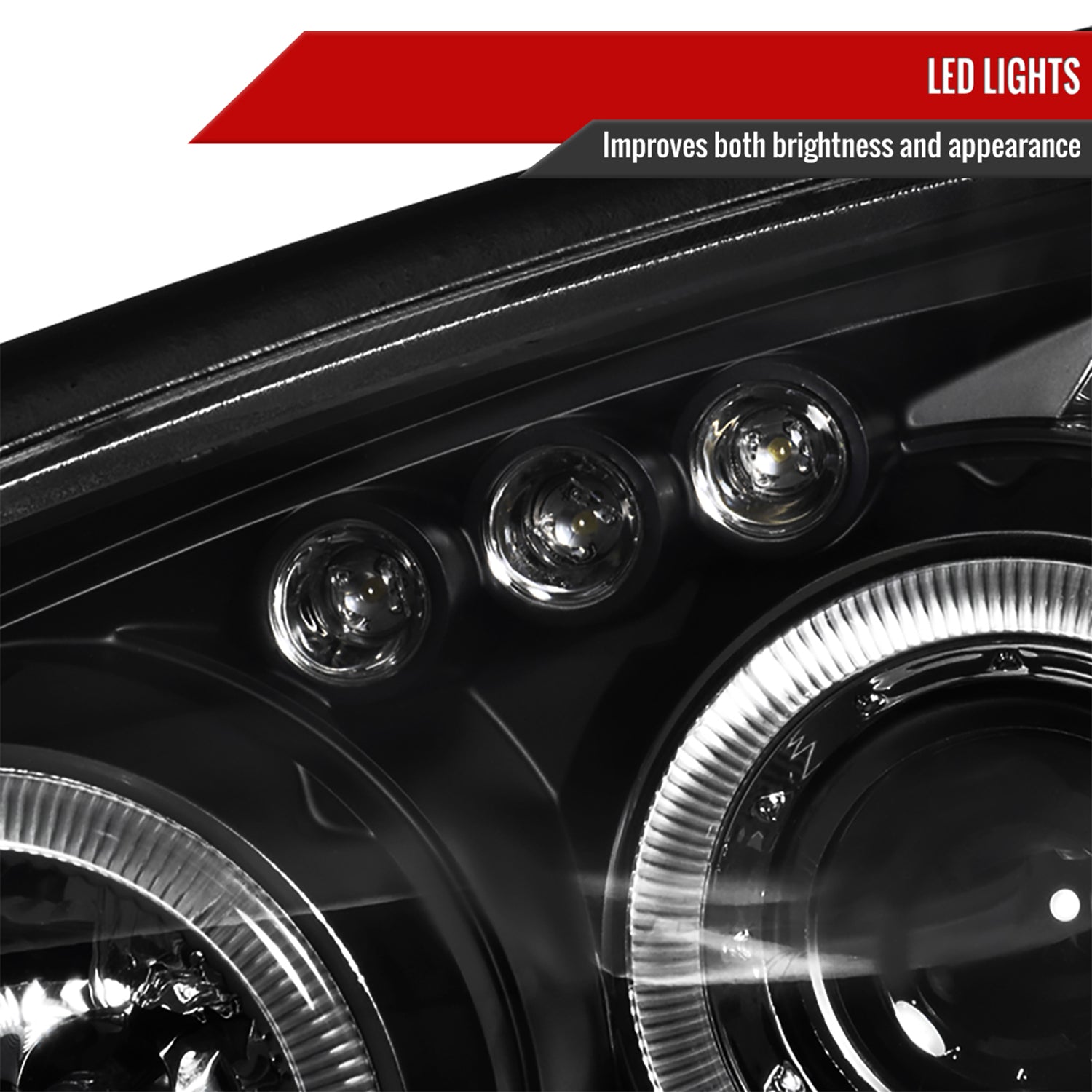 2004-2005 Subaru Impreza WRX/STI Outback Dual Halo Projector Headlights Black