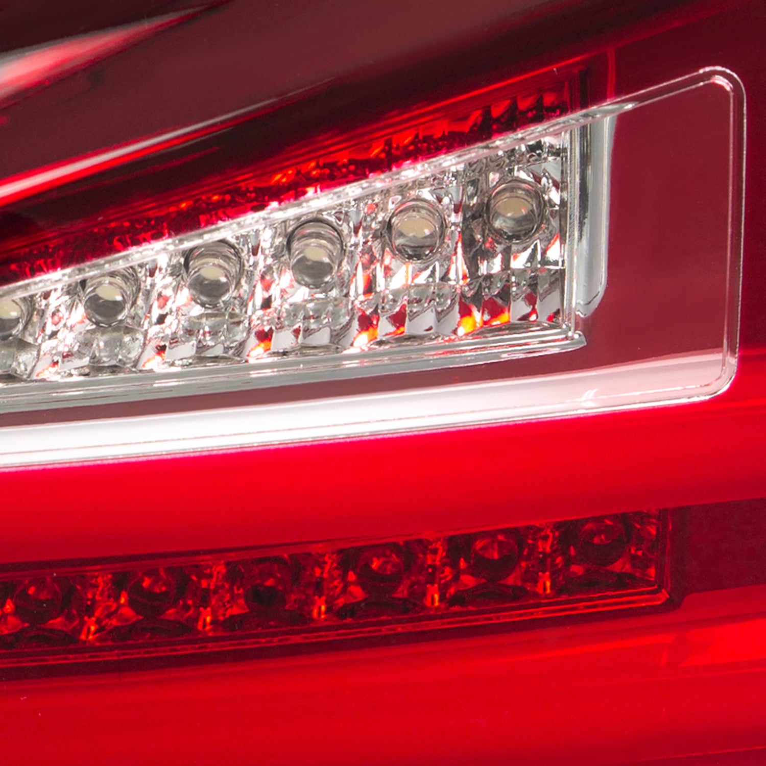 2006-2008 Lexus IS250/IS350 LED Tail Lights & Trunk Lights Chrome/Red Lens