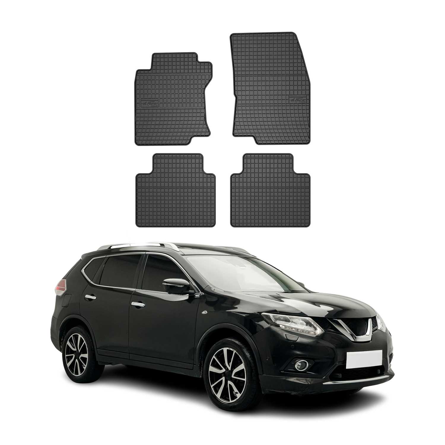 2014-2020 Nissan Rogue Floor Mats Liners Full Set All Weather Rubber Black