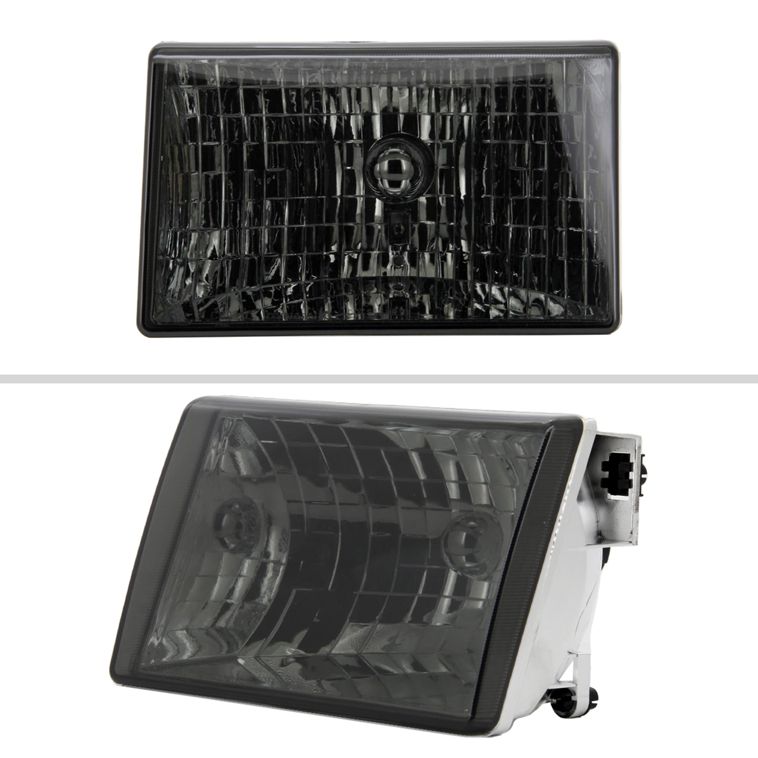 1993-1998 Jeep Grand Cherokee Factory Style Headlights Chrome/Smoke Lens