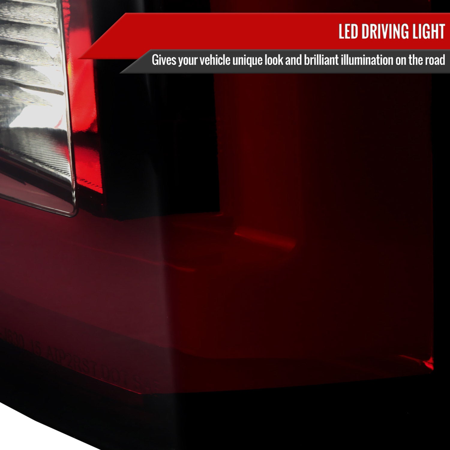 2015-2020 Chevy Tahoe/Suburban LS LT LTZ LED Tail Lights Chrome/Red Smoke