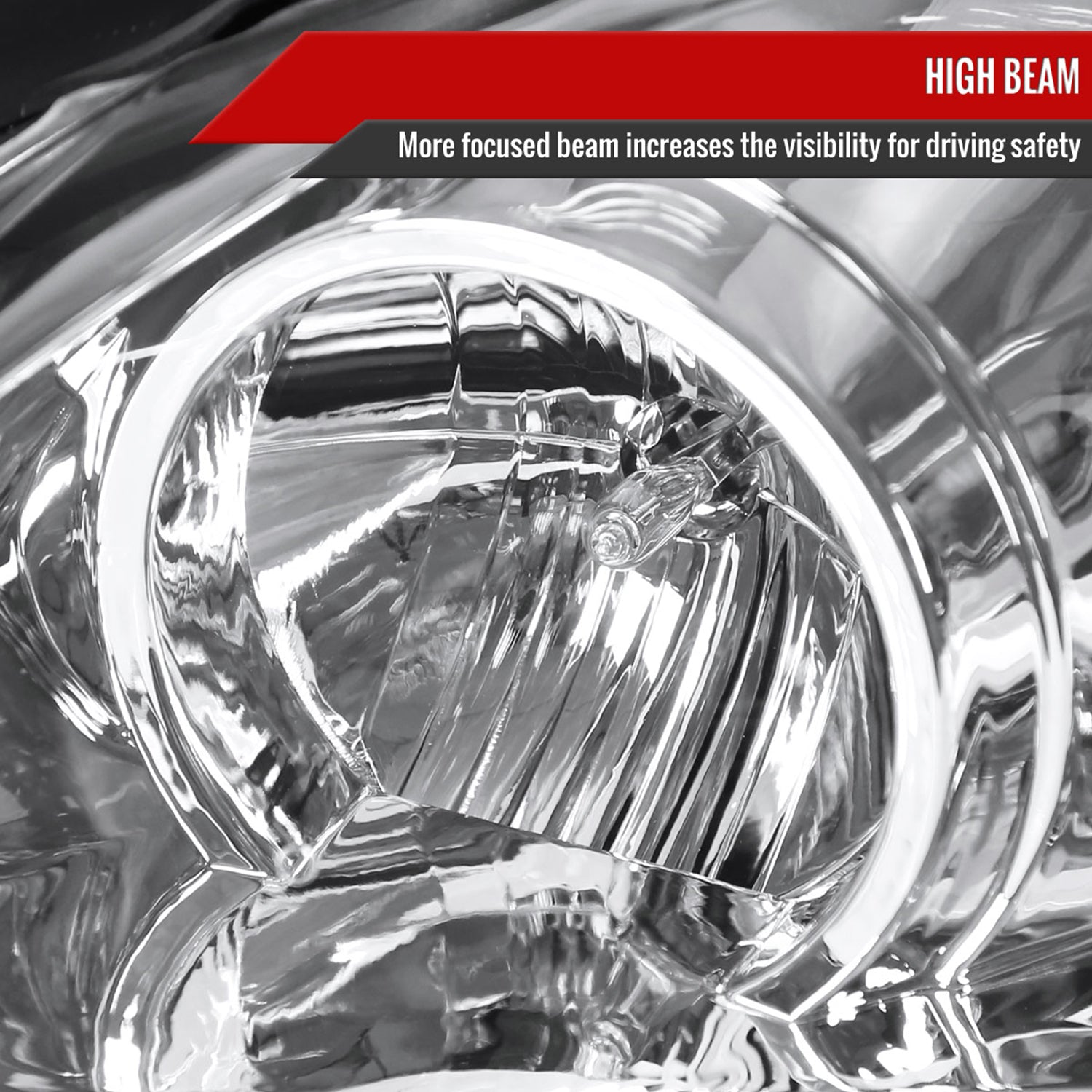 2005-2010 Pontiac G6 Projector Headlights w/ LED Light Strip Chrome/Clear Lens