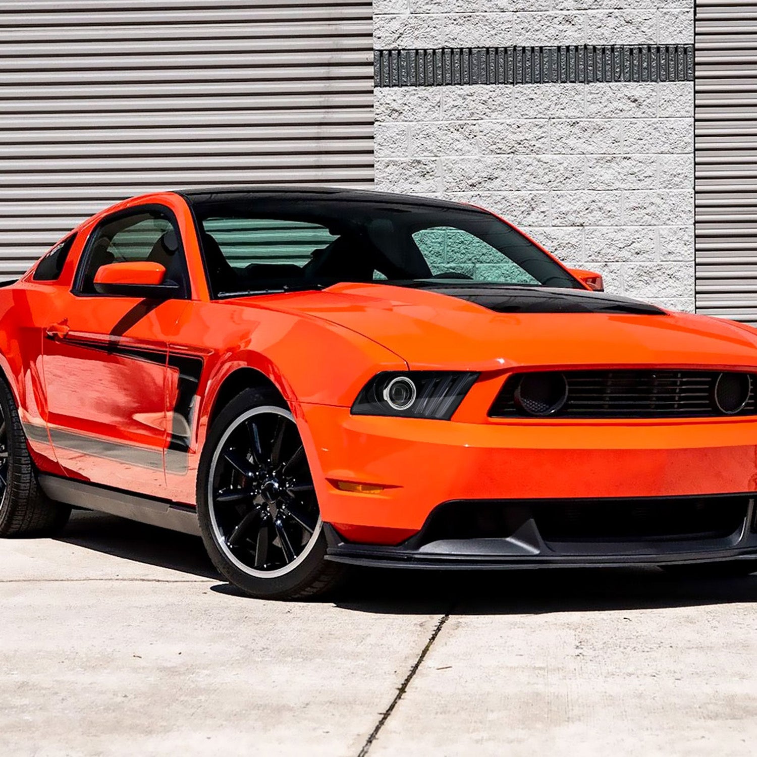 2010-2014 Ford Mustang LED Bar Projector Headlights Turn Signals Jet Black