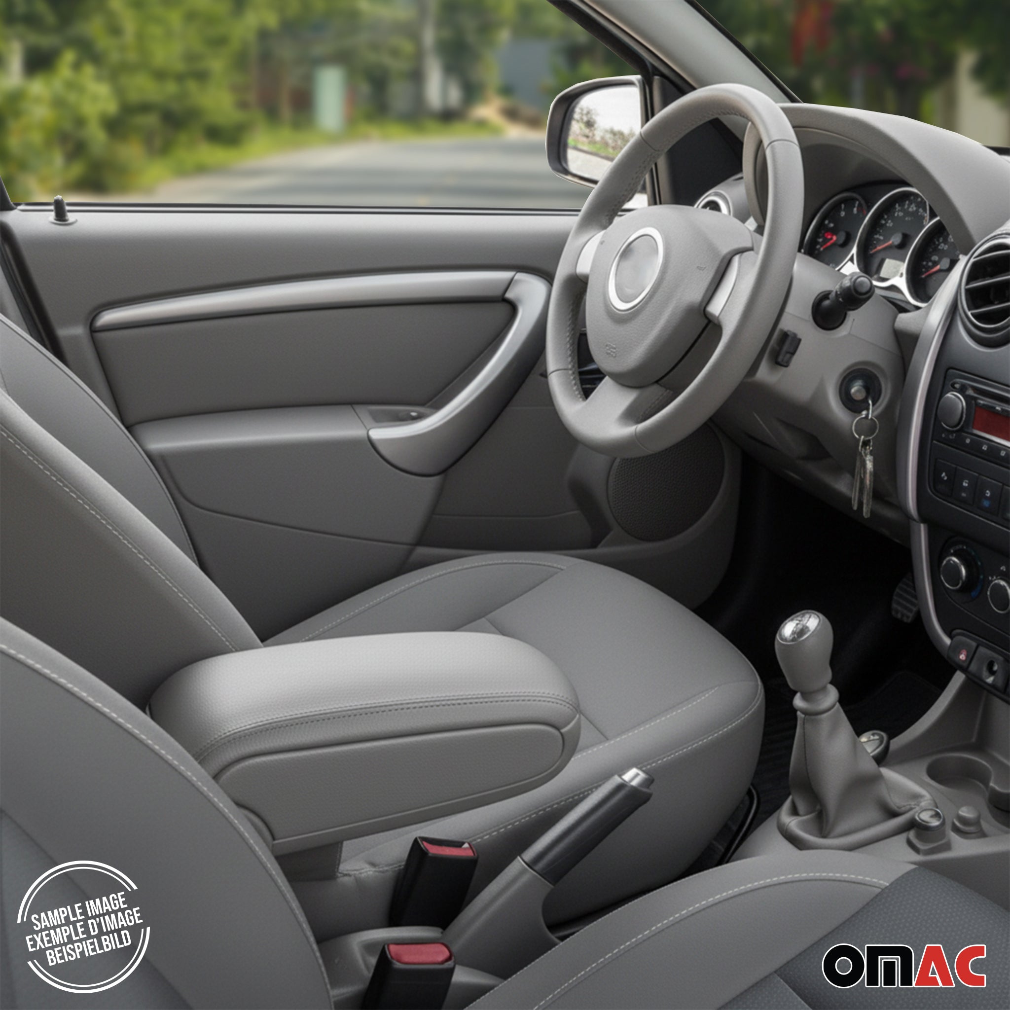 2011-2017 Nissan Juke Gray Center Console Armrest Plastic PU Leather 1Pc