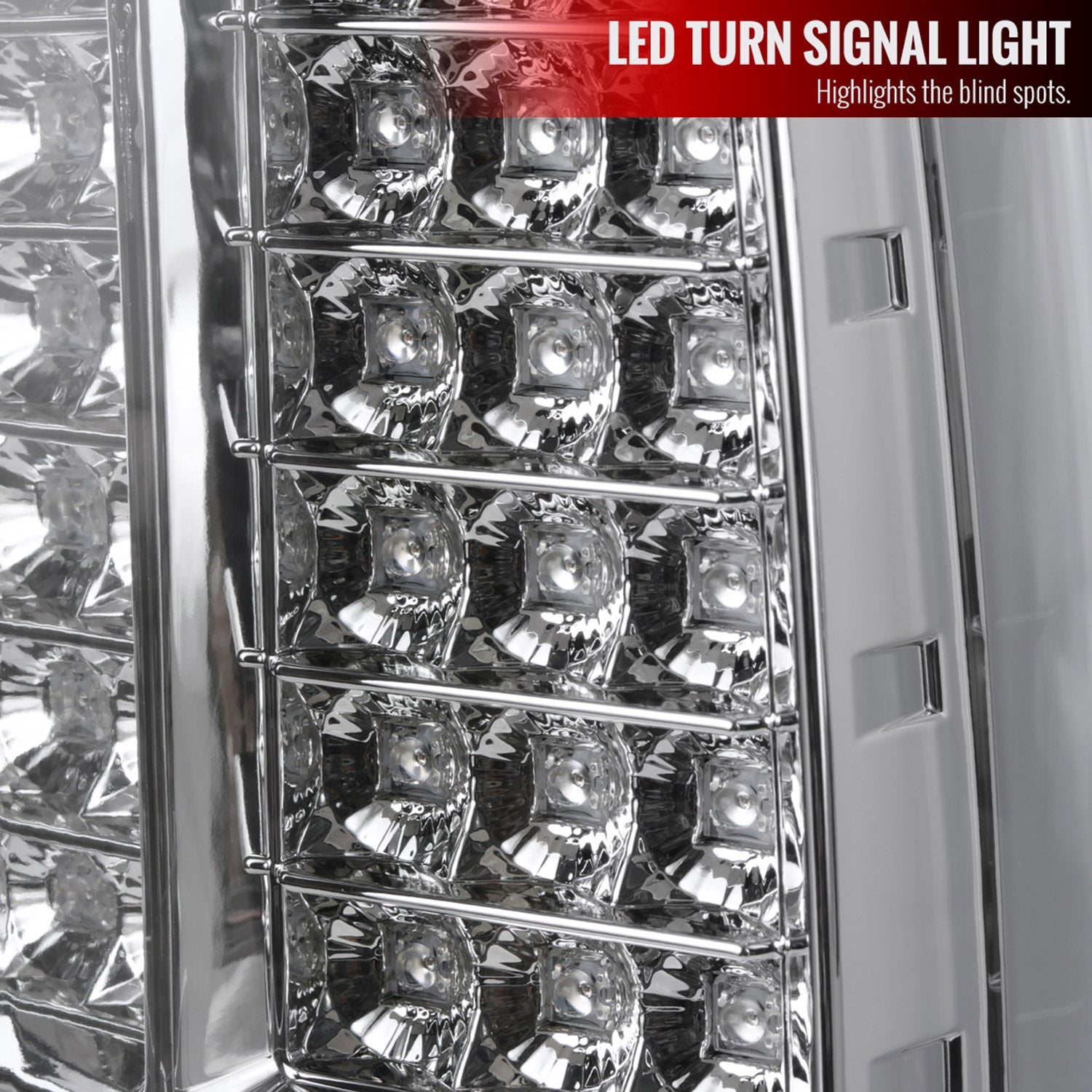 2014-2018 GMC Sierra 1500/2500HD/3500HD LED Tail Lights Chrome/Clear Lens
