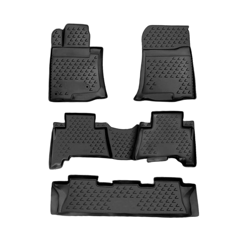 2010-2024 Toyota 4Runner Floor Mats Liners Full Set All Weather Black