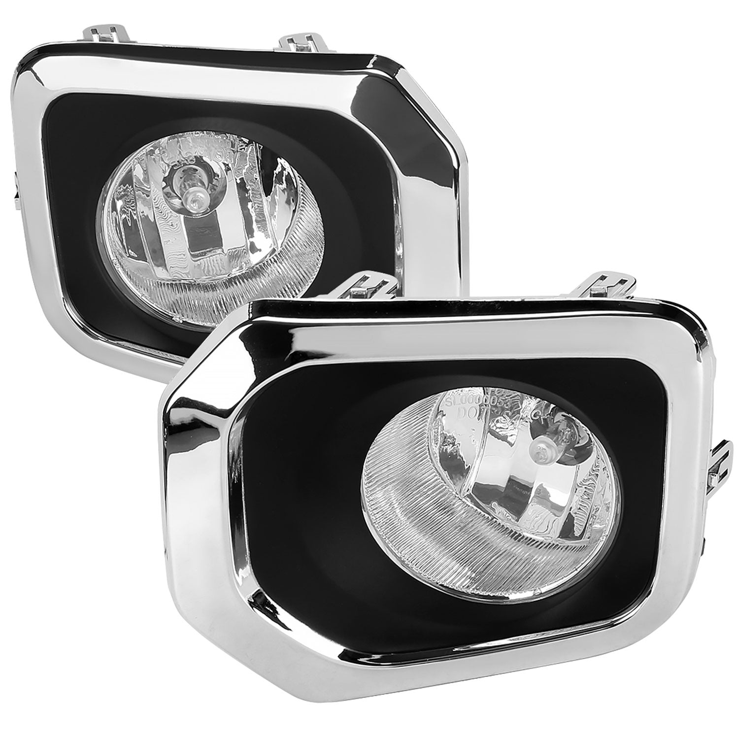 2016-2022 Toyota Tacoma H16 Chrome Cover Fog Lights Kit Chrome/Clear Lens