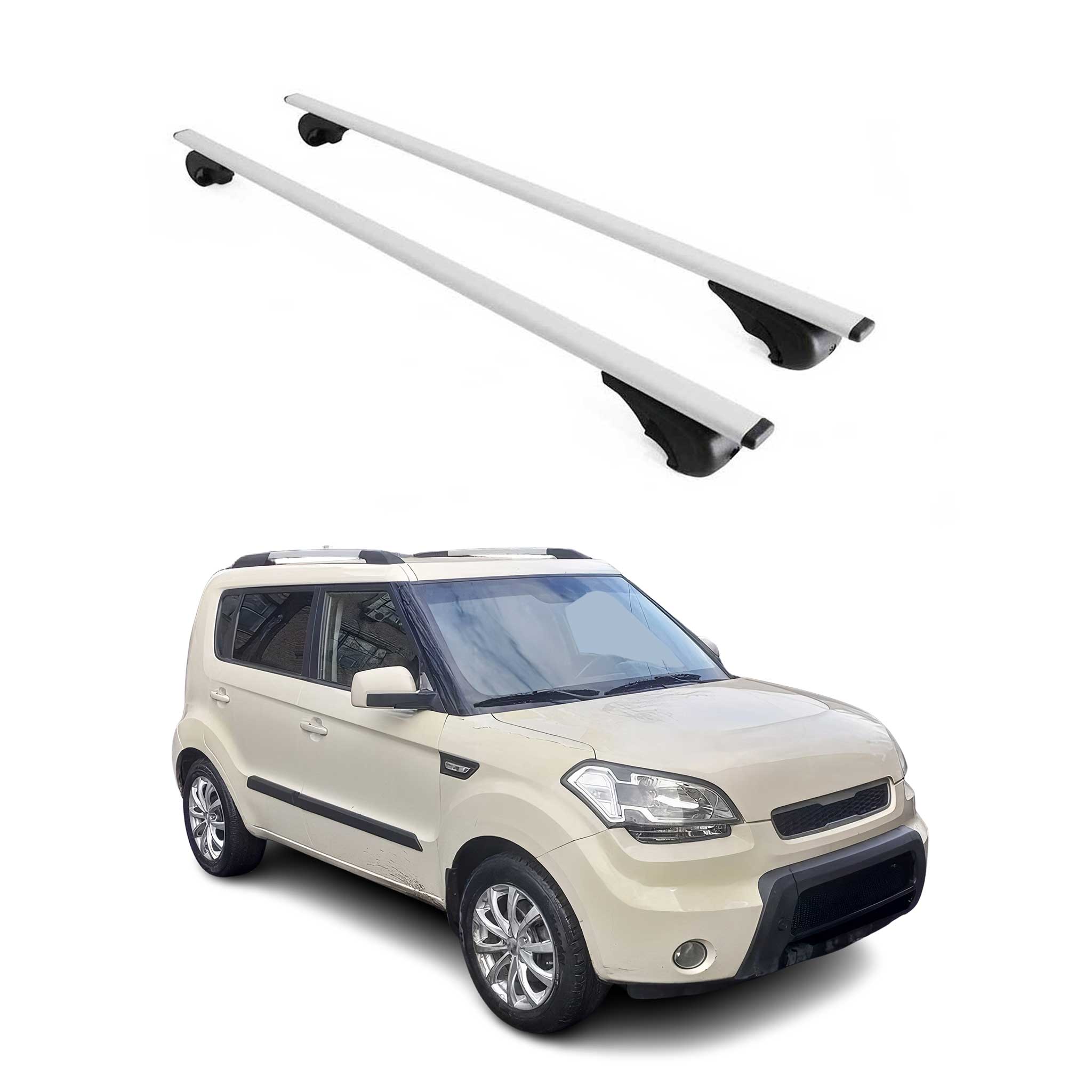 2010-2013 Kia Soul Roof Rack Cross Bars Silver