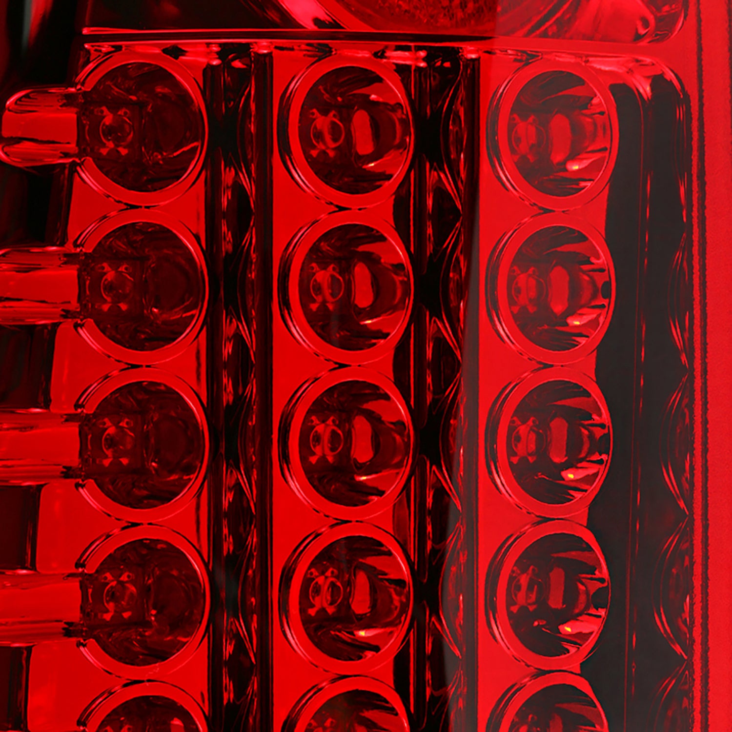 2008-2016 Ford F-250/350/450/550 Super Duty LED Tail Lights Chrome/Red Clear