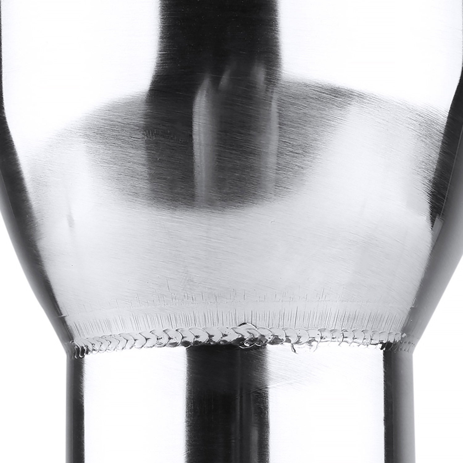 Universal 2.5" Inlet/3.875" Outlet Chrome Steel Angled Burnt Blue Exhaust Tips