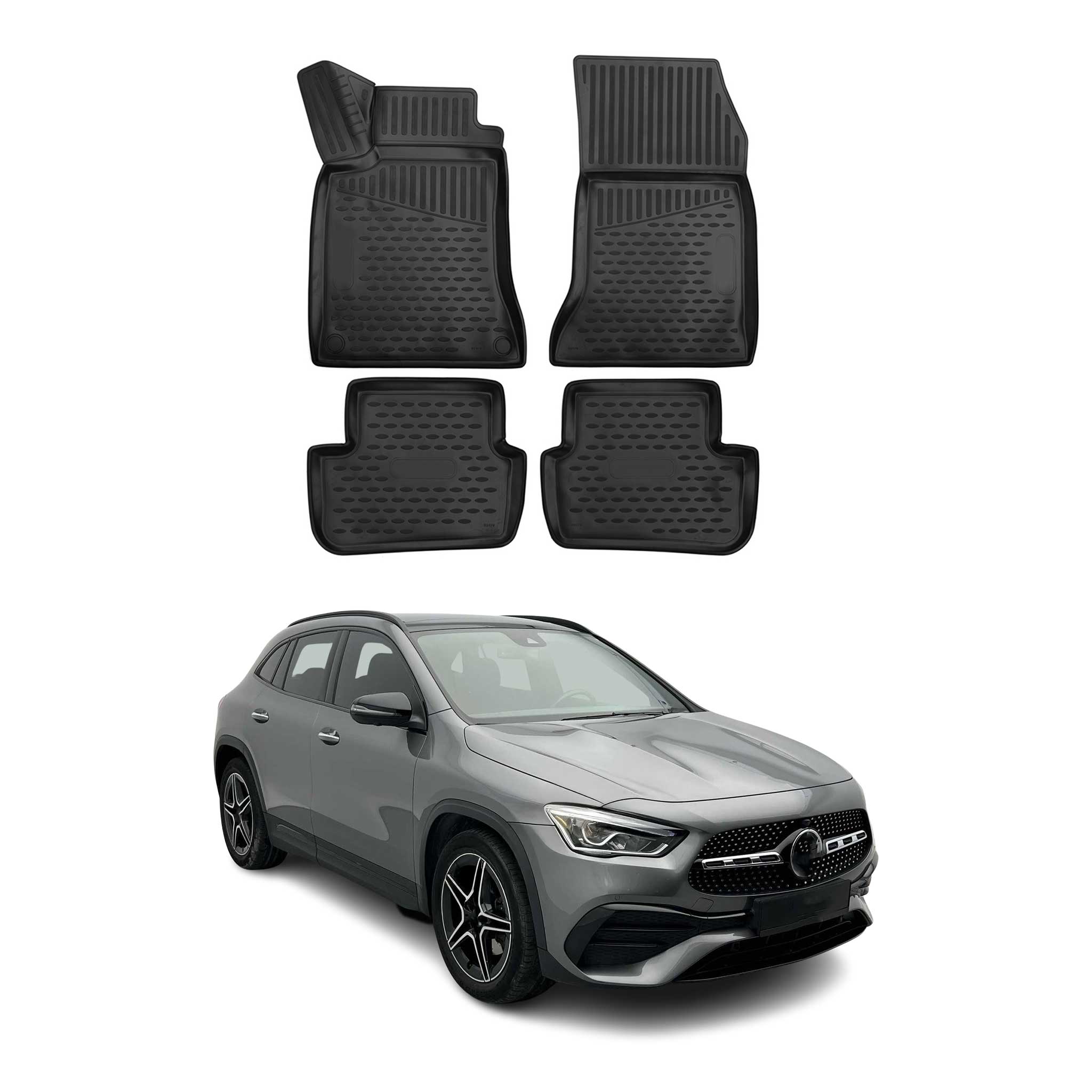 2020-2026 Mercedes GLA Class H247 Floor Mats Liners Full Set All Weather Black