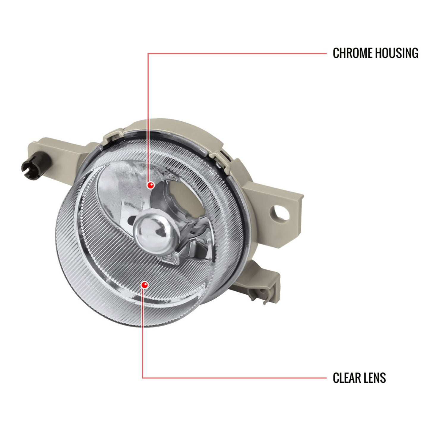 1993-1997 Honda Civic Del Sol Fog Lights Chrome Housing/Clear Lens