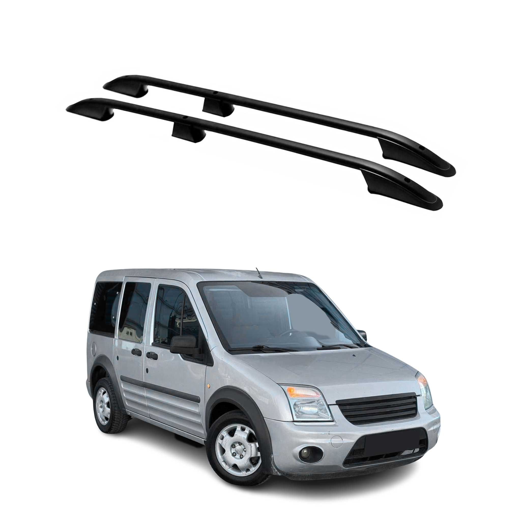 Roof Rails for Ford Transit Connect I 2010-2013 L1 SWB Black Aluminium 2Pcs