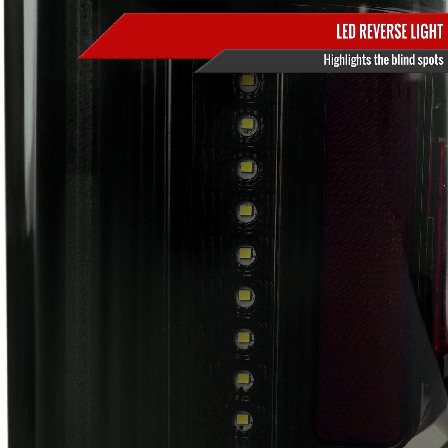 2019-2024 Dodge RAM 1500 White LED Bar Tail Lights Glossy Black/Smoke Lens