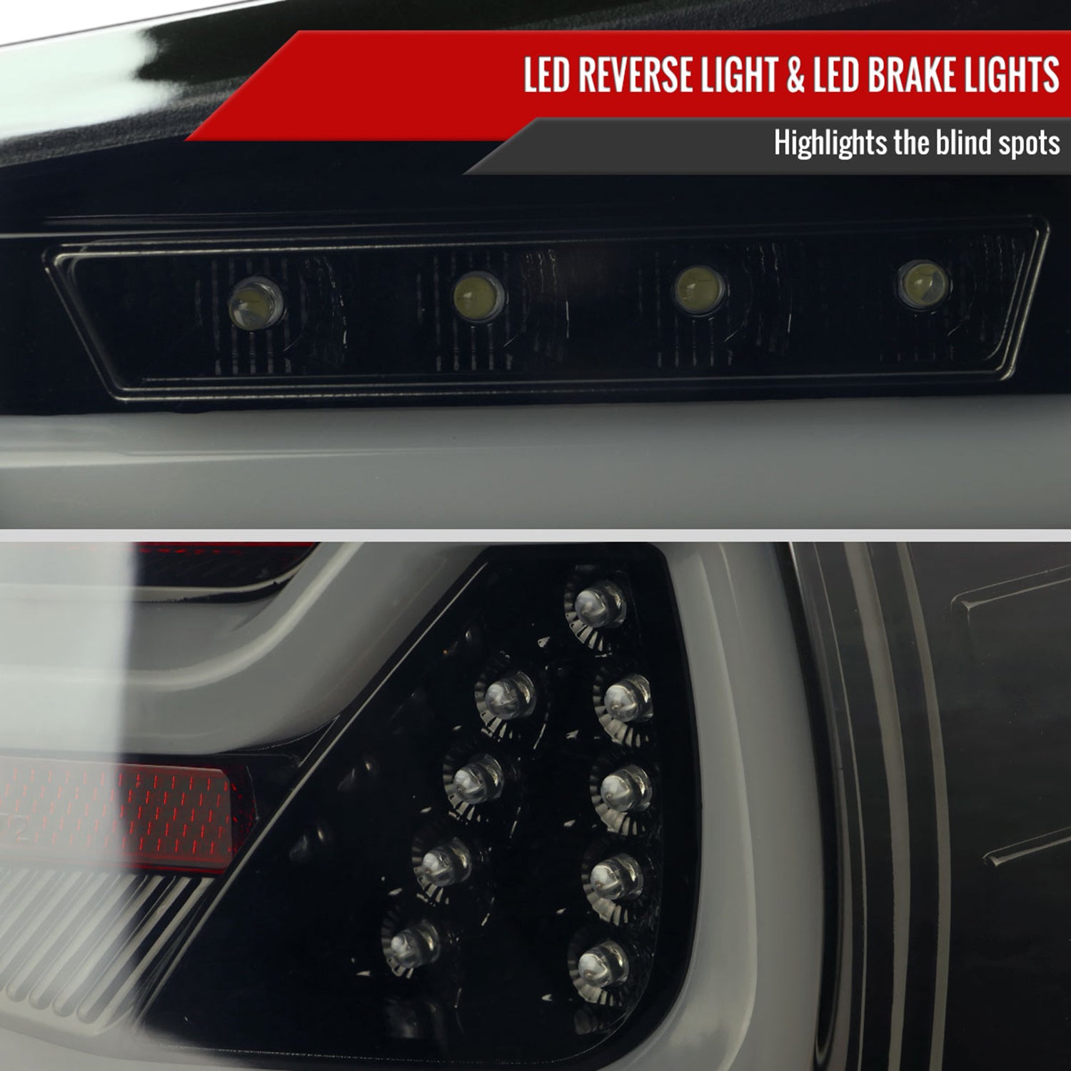 2009-2011 BMW E90 3-Series 4Dr Sedan Red LED Tail Light Glossy Black/Clear