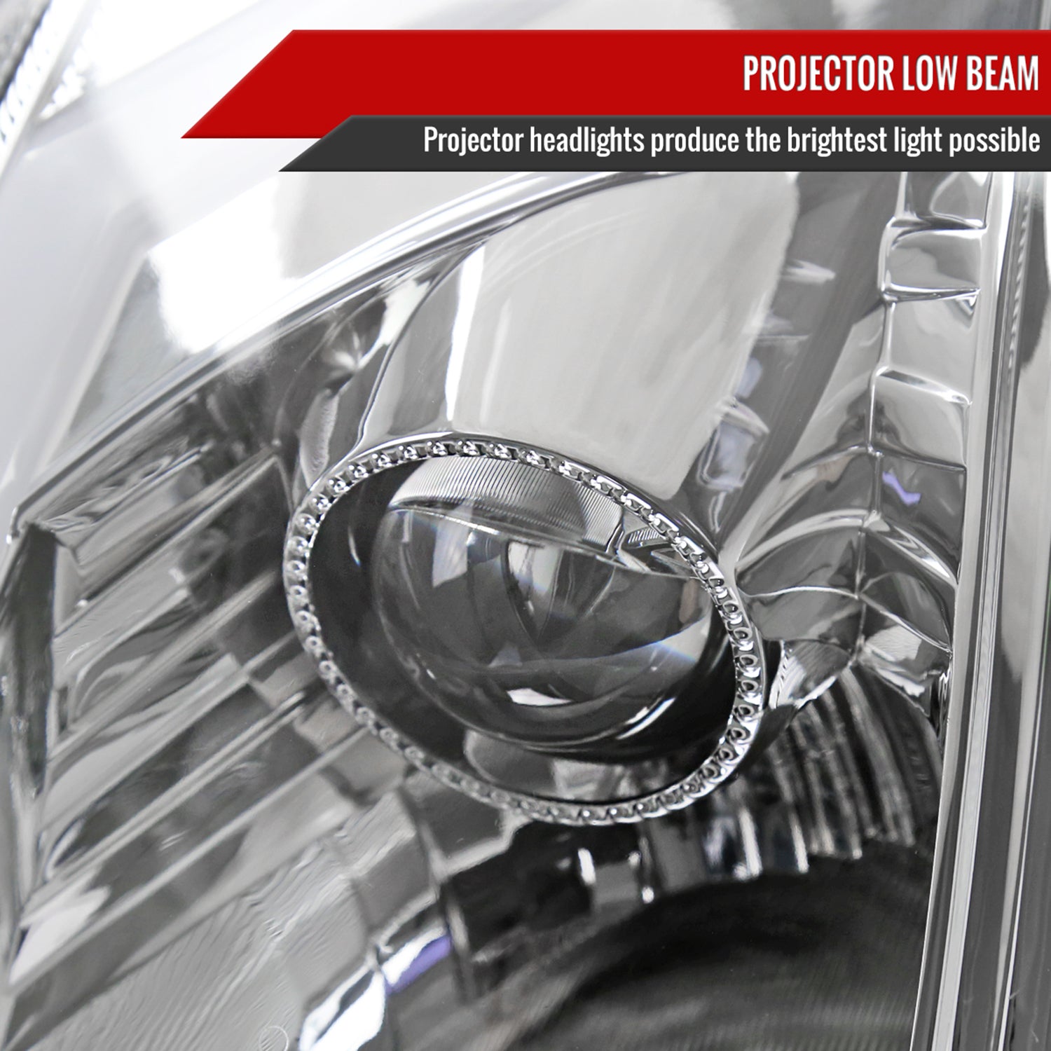 2003-2005 Nissan 350Z Signal Animated LED Bar Projector Headlights Chrome