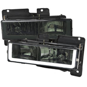 1988-1998 Chevy C10/Tahoe/Sierra/Yukon/Suburban LED Headlights Chrome Smoke