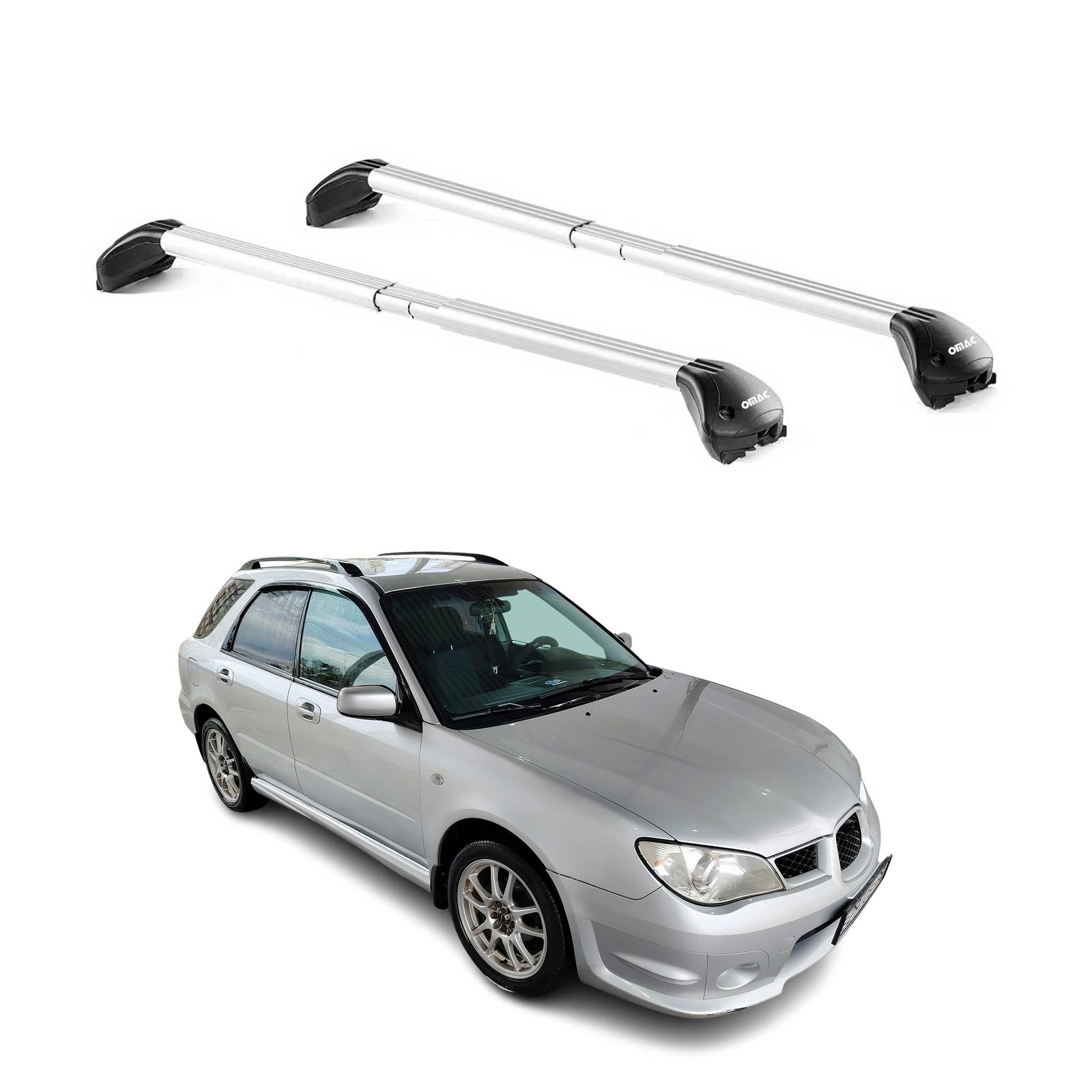 1992-2007 Subaru Impreza Wagon Roof Rack Cross Bars Silver