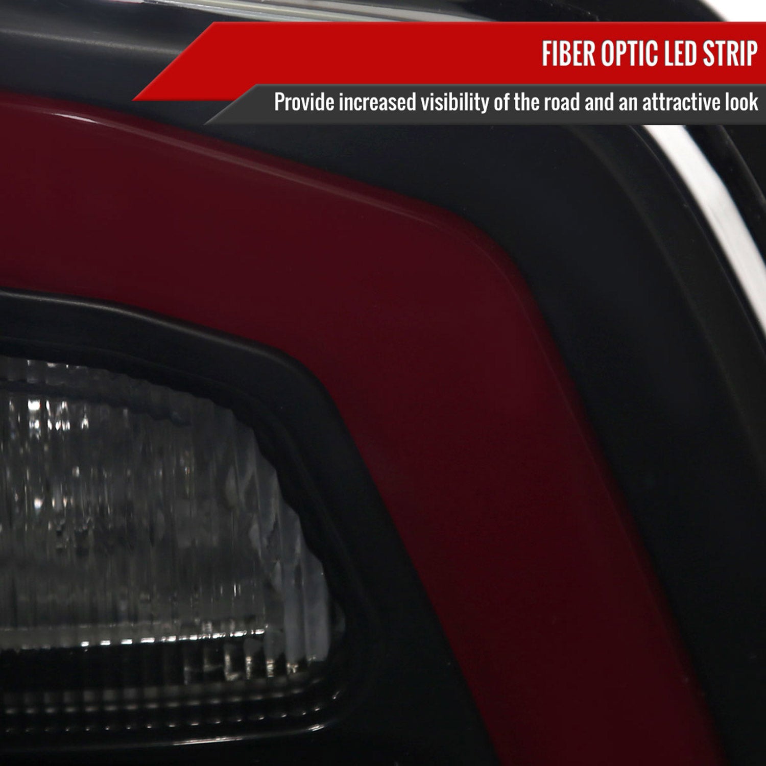 2009-2018 Dodge RAM 1500 2500 3500 Red LED Bar Tail Lights Matt Black/Smoke