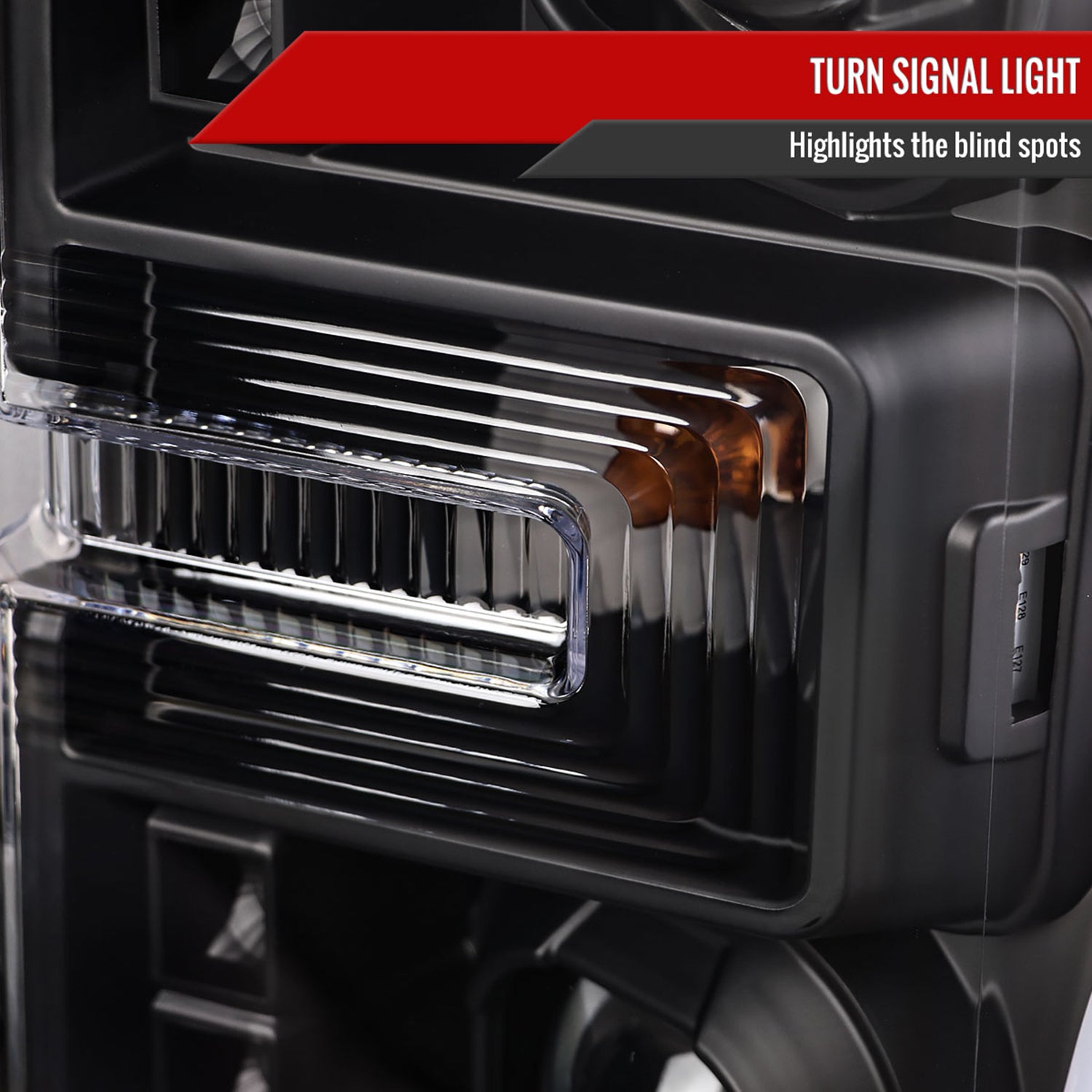 2017-2019 Ford F-250 F-350 F-450 F-550 LED CBar Projector Headlights Black