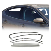 2018-2024 Ford Focus Window Molding Trim Streamer Stainless Steel Dark 8Pcs