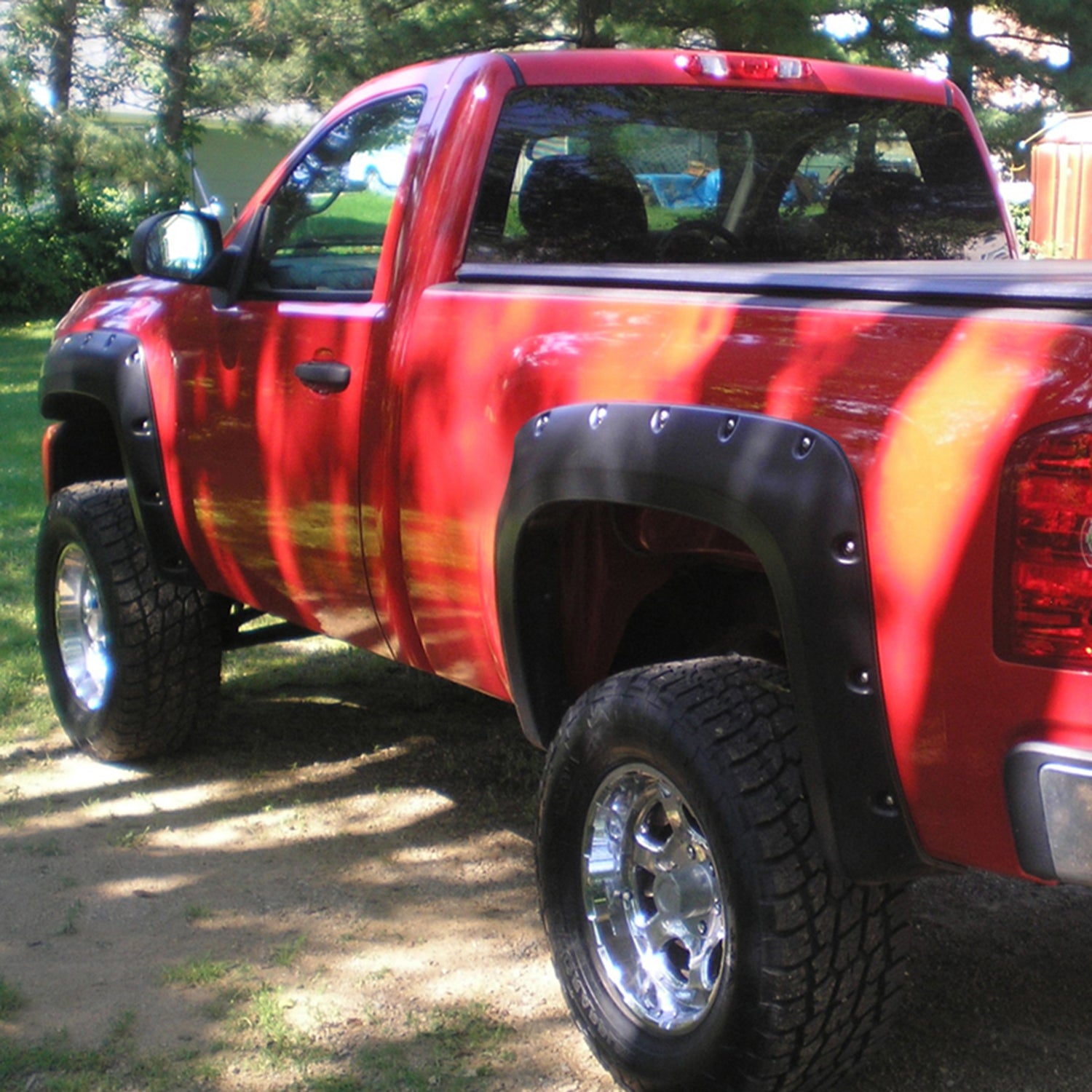 2007-2013 Chevy Silverado 1500 69.3" Fleetside Black Smooth Fender Flares
