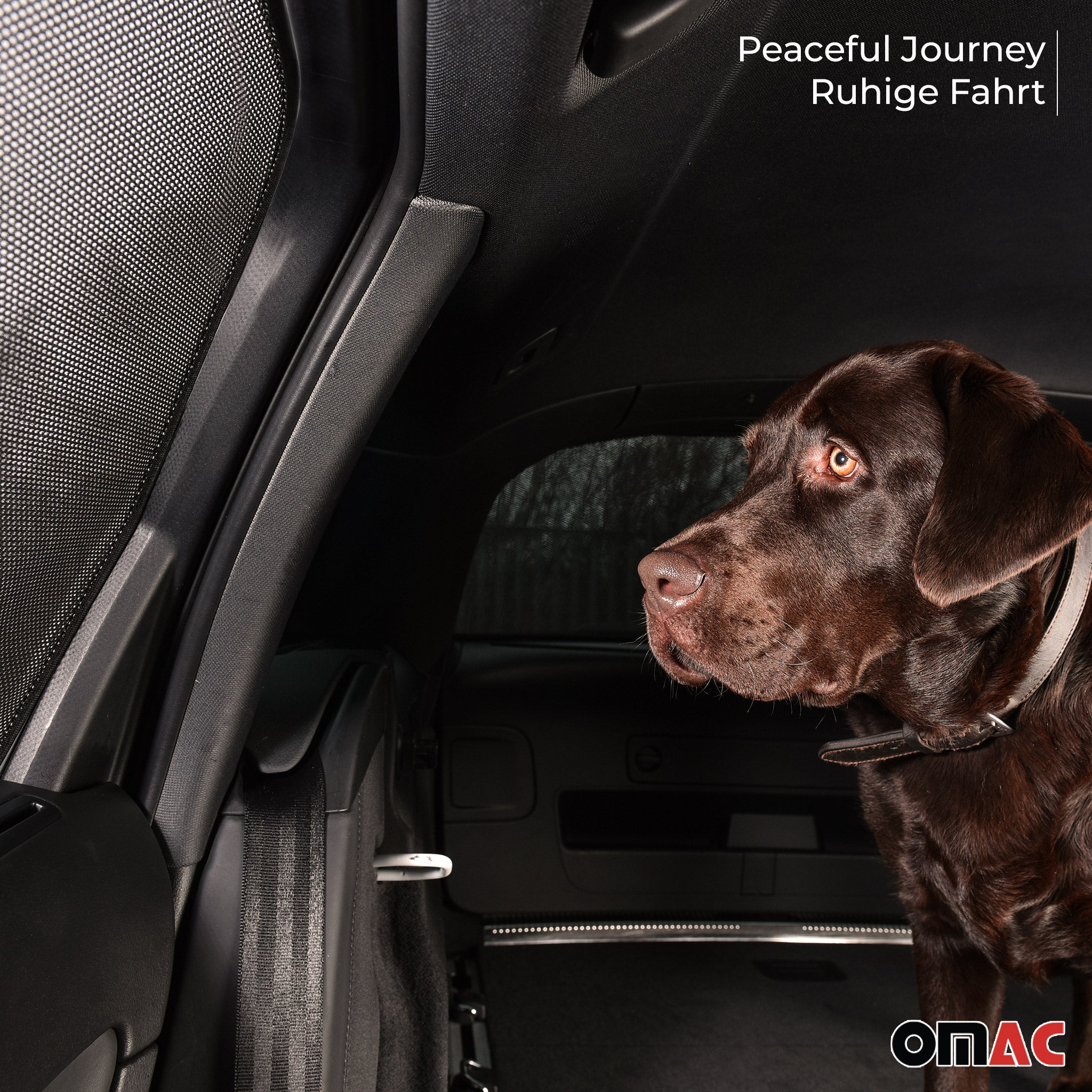 2005-2011 Mercedes M Class W164 Side Rear Window Curtain Mesh Black 2Pcs