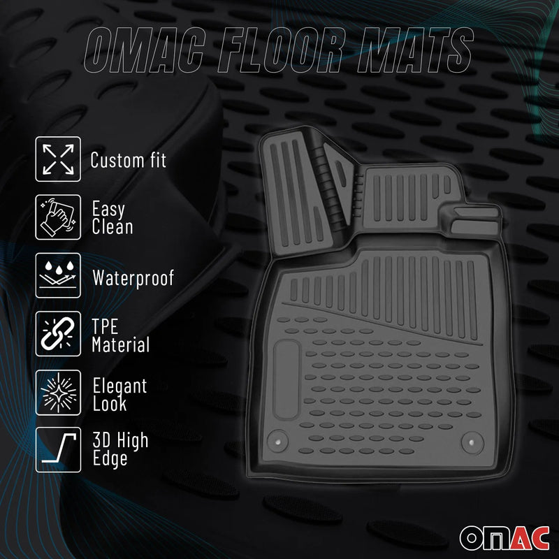 2007-2012 Dodge Caliber Floor Mats Liners Full Set All Weather Black