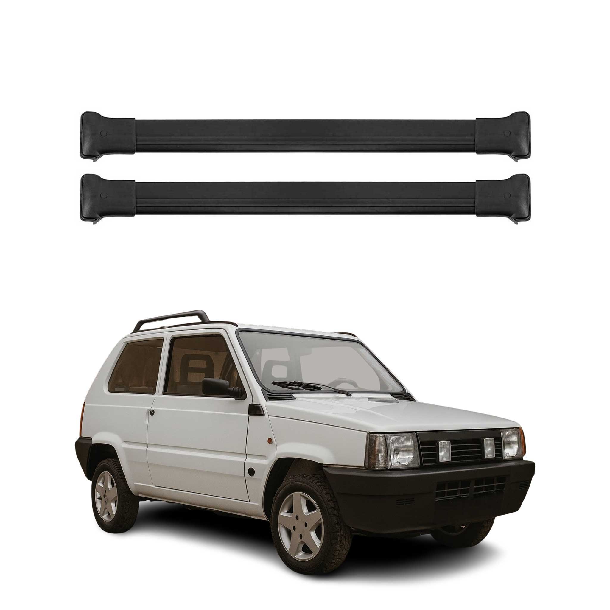 1980-2003 Fiat Panda Roof Rack Cross Bars Black