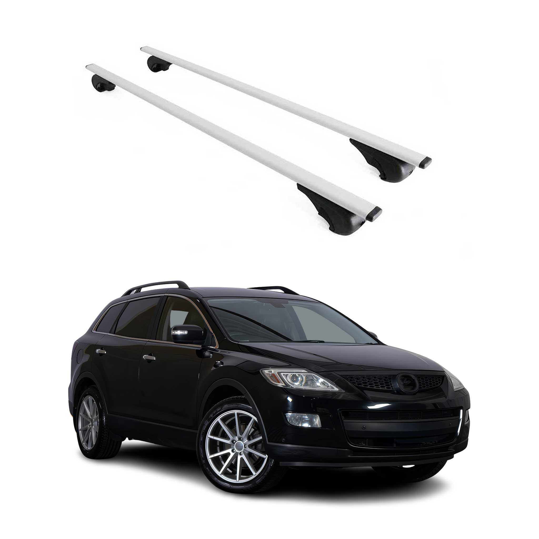 2007-2015 Mazda CX-9 Roof Rack Cross Bars Silver