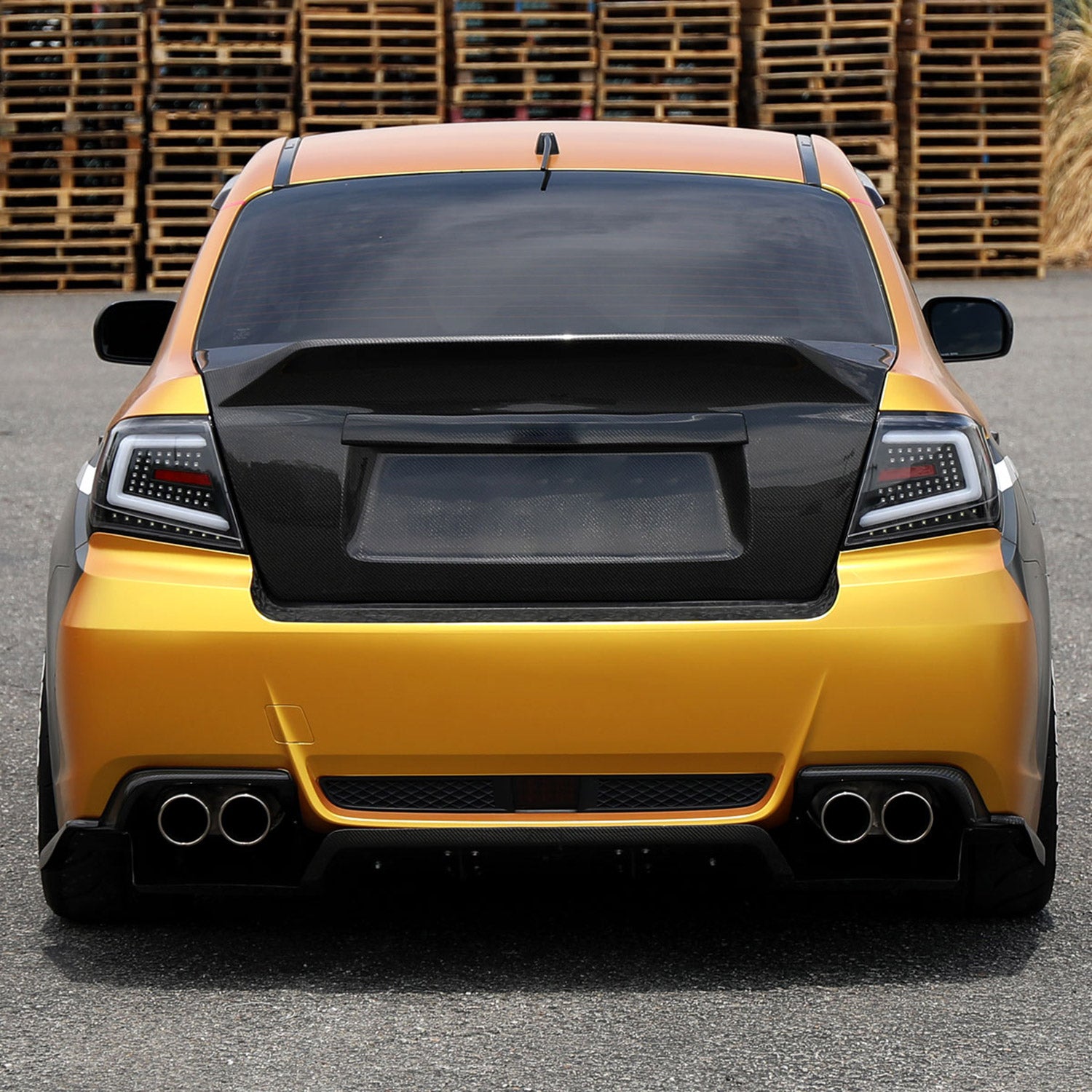 2008-2014 Subaru Impreza WRX/STI LED Turn Signal Tail Lights Matt Black/Clear