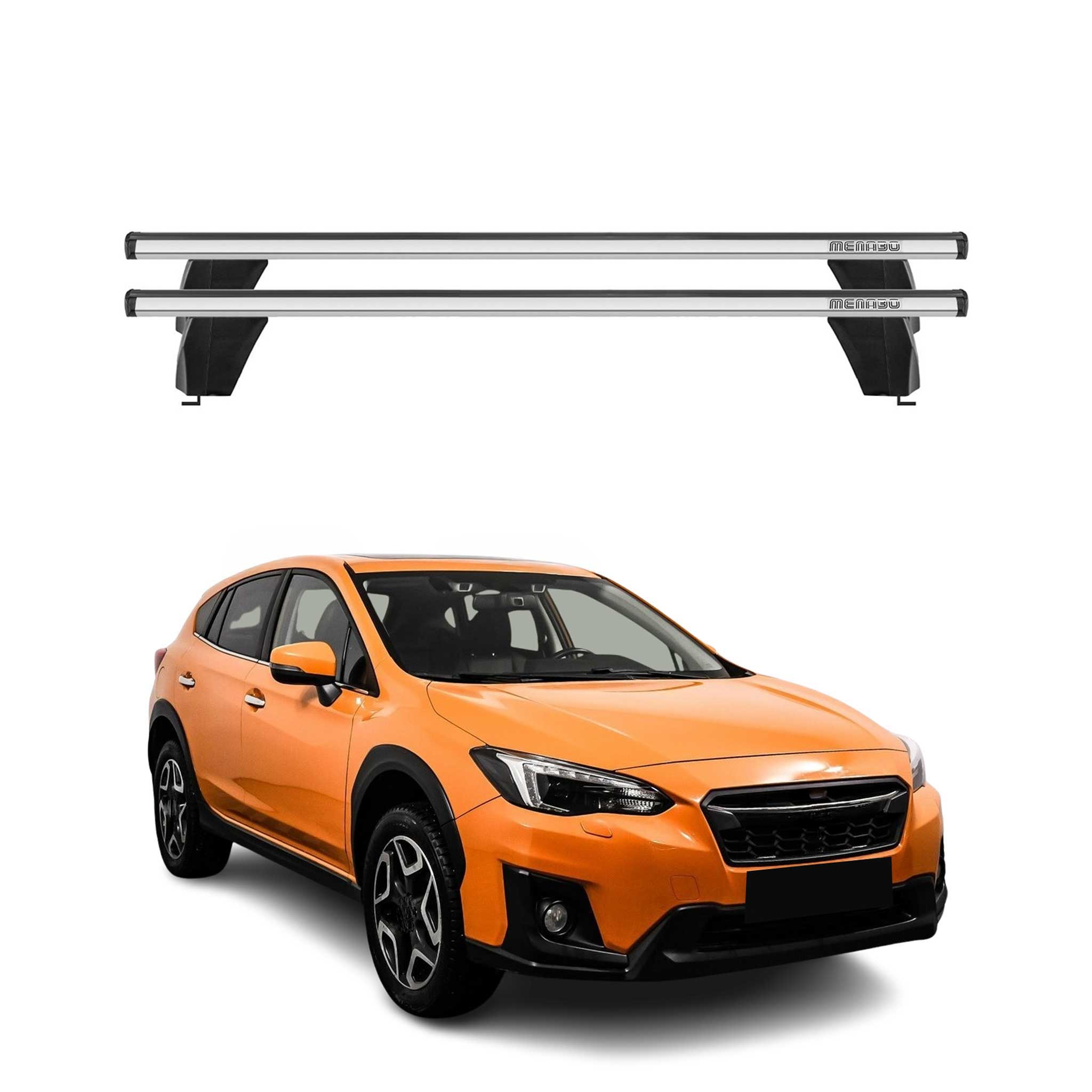 2013-2015 Subaru XV Crosstrek Roof Rack Cross Bars Silver
