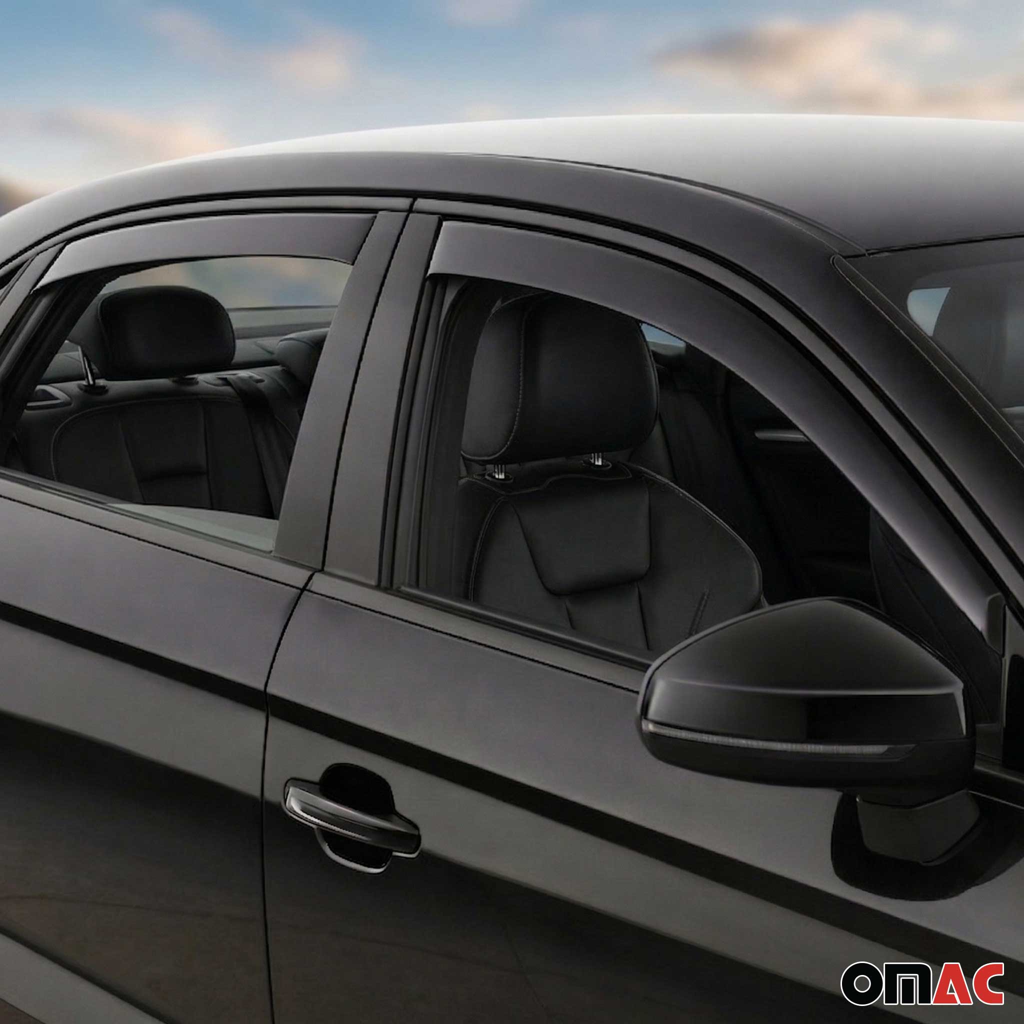 2015-2020 Audi A3 A3 Quattro A3 e-tron Sedan Window Visor Vent Rain Deflector 4Pcs Smoke