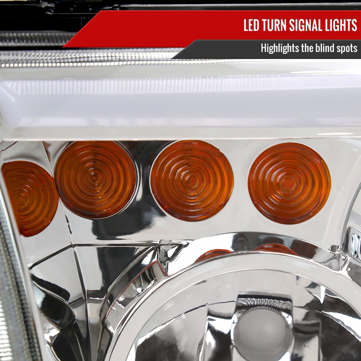 2007-2013 Toyota Tundra/2008-2017 Sequoia LED Tube Factory Headlights Chrome