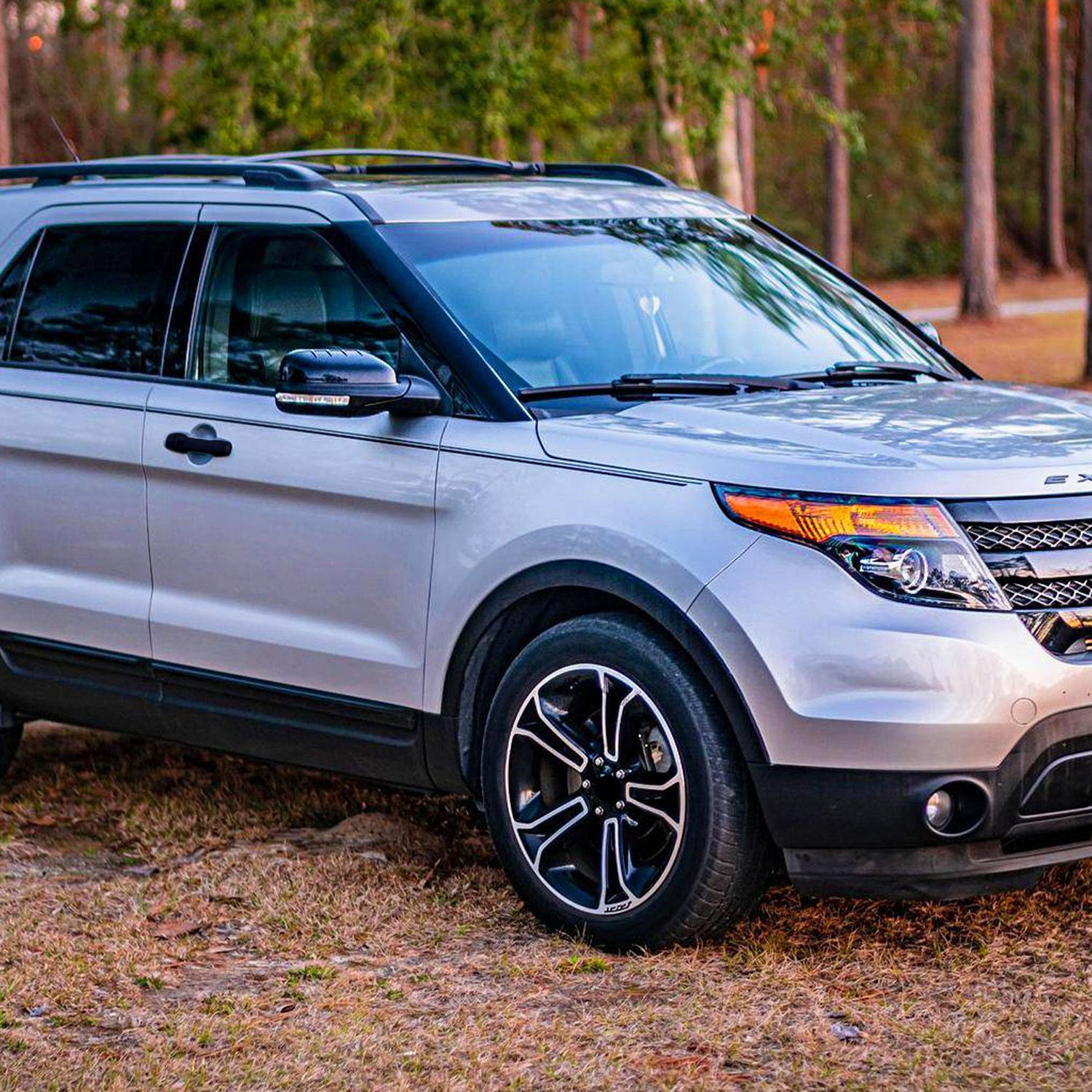 2011-2019 Ford Explorer Door Handle Cover Gloss Black 10Pcs ABS Plastic