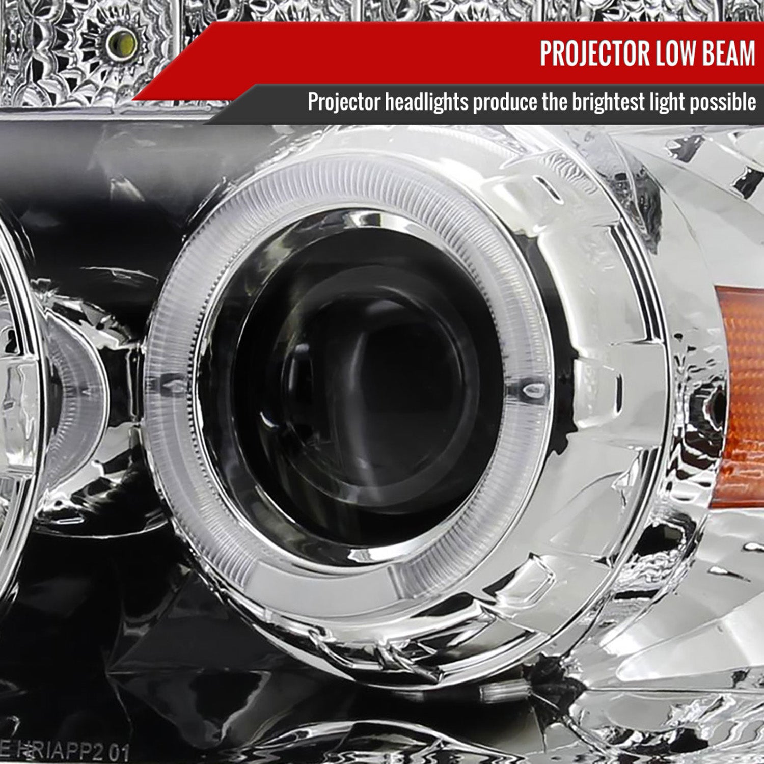 2005-2007 Ford Escape Dual Halo Projector Headlights SMD LED Light Chrome