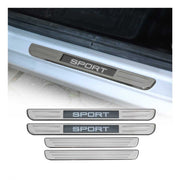 Dodge Door Sill Scuff Plate Illuminated Brushed Stainless Steel Brushed Silver 4Pcs
