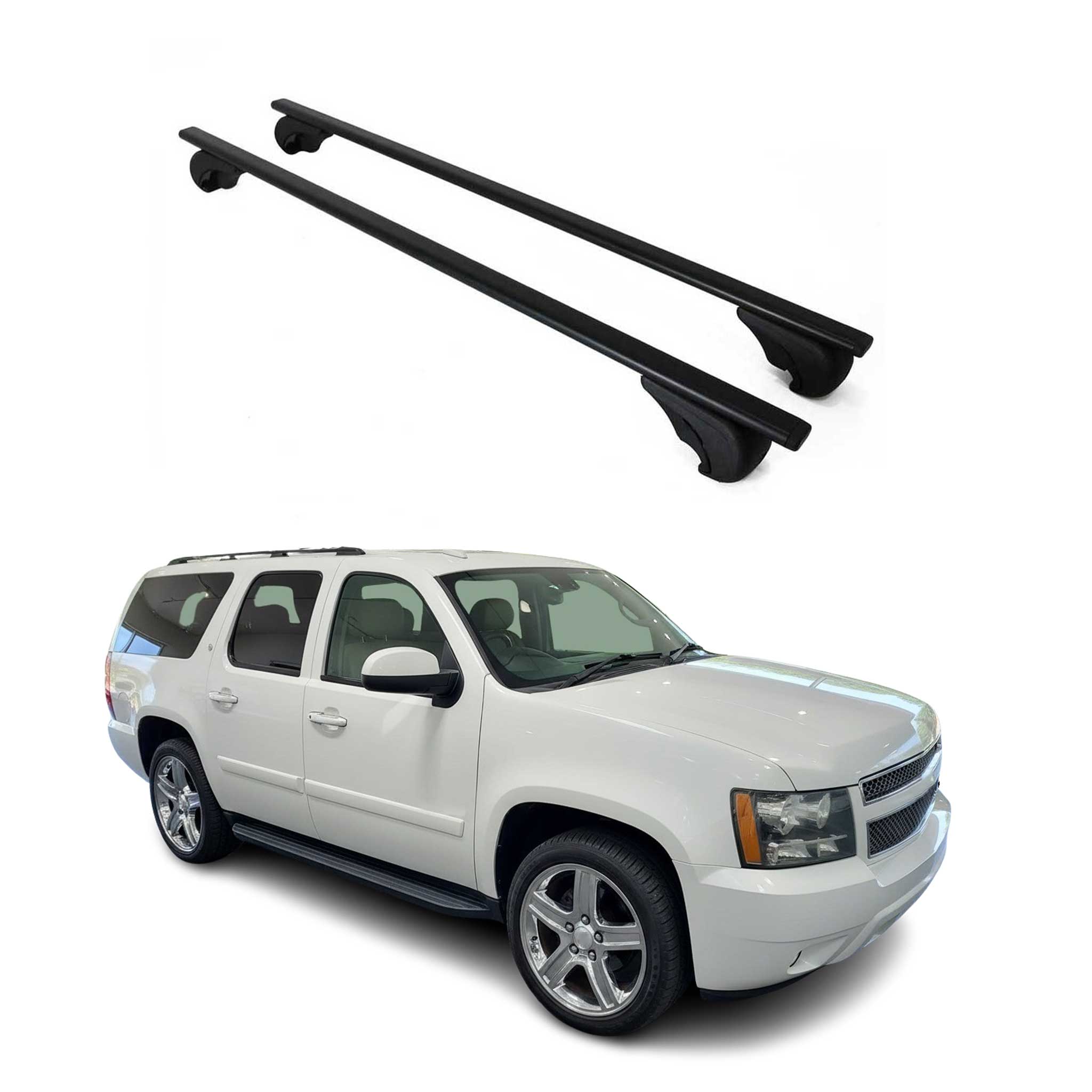 2007-2014 Chevrolet Suburban Roof Rack Cross Bars Black