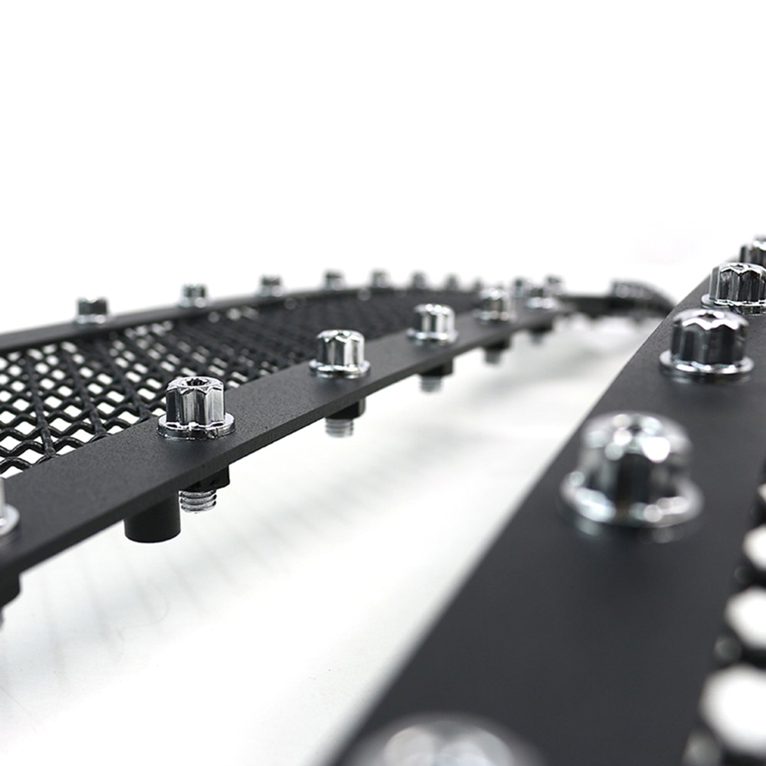 2003-2006 Chevy Silverado/Avalanche Rivet Black Steel 2PC Mesh Grille Insert