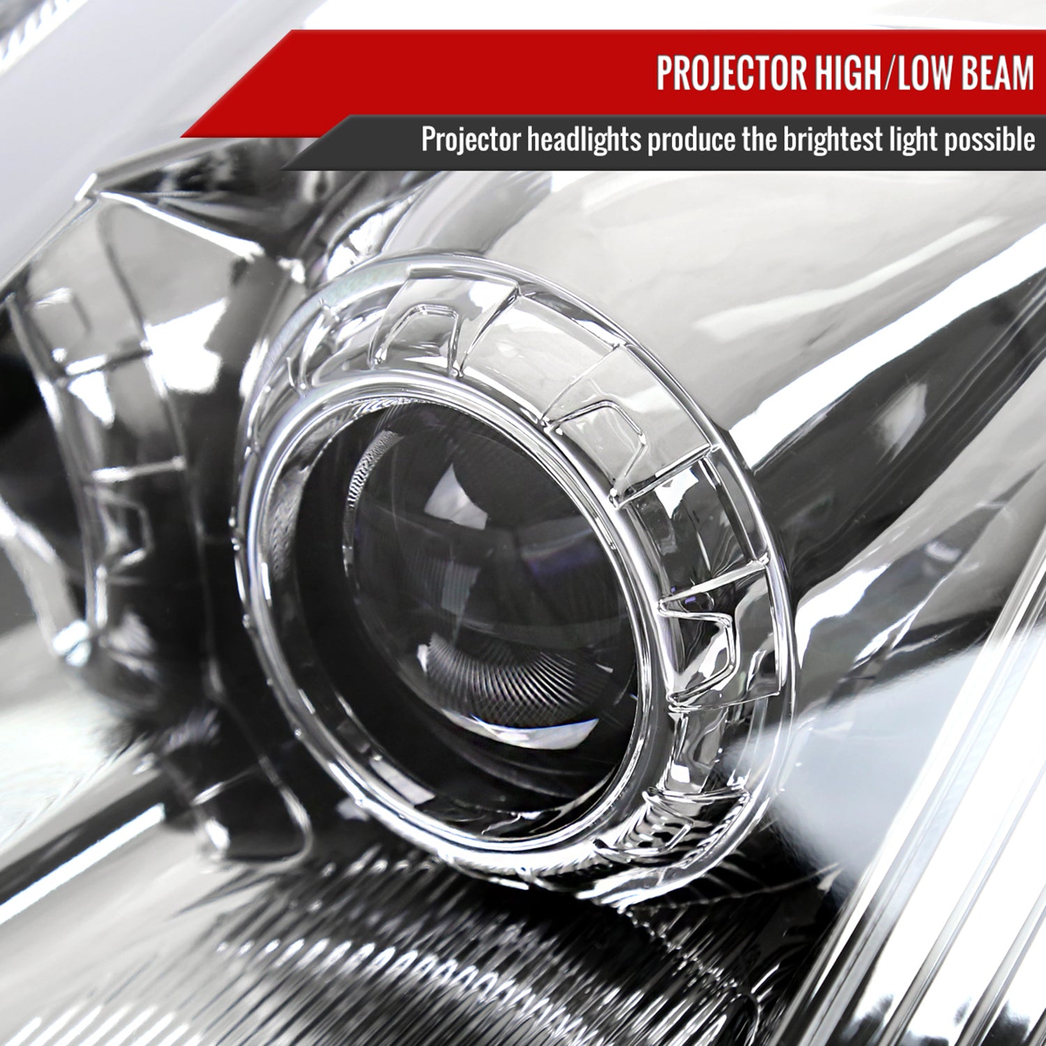 2006-2009 Nissan 350Z Turn Signal Animated LED Bar Projector Headlights Chrome